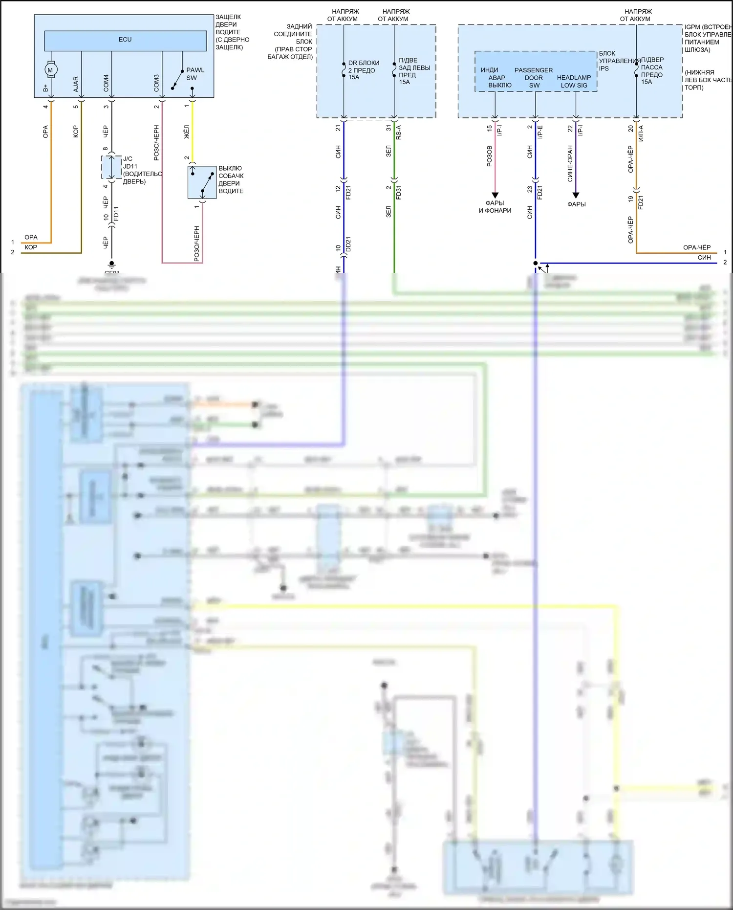 G80 Genesis I (2016-2020): Электросхема защиты от взлома (2 из 5) 