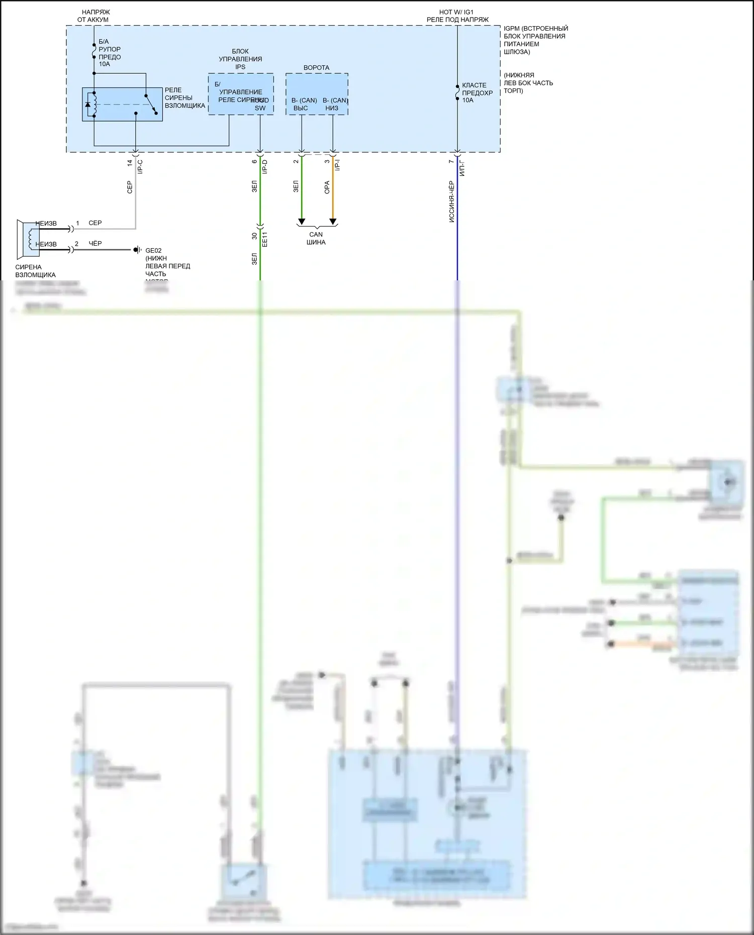 G80 Genesis I (2016-2020): Электросхема защиты от взлома (5 из 5) 