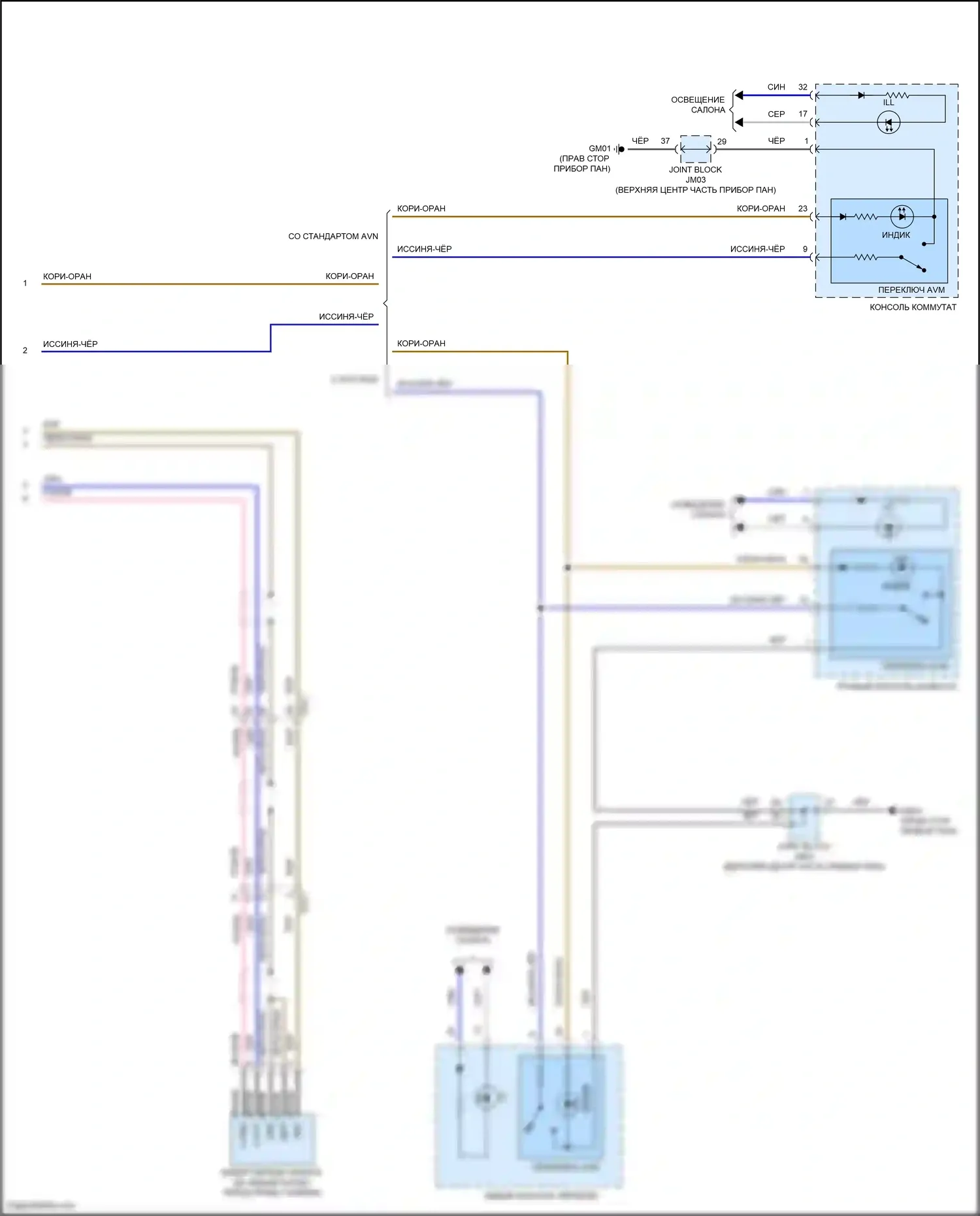 G80 Genesis I (2016-2020): Электросхема мультикамер (2 из 2) 