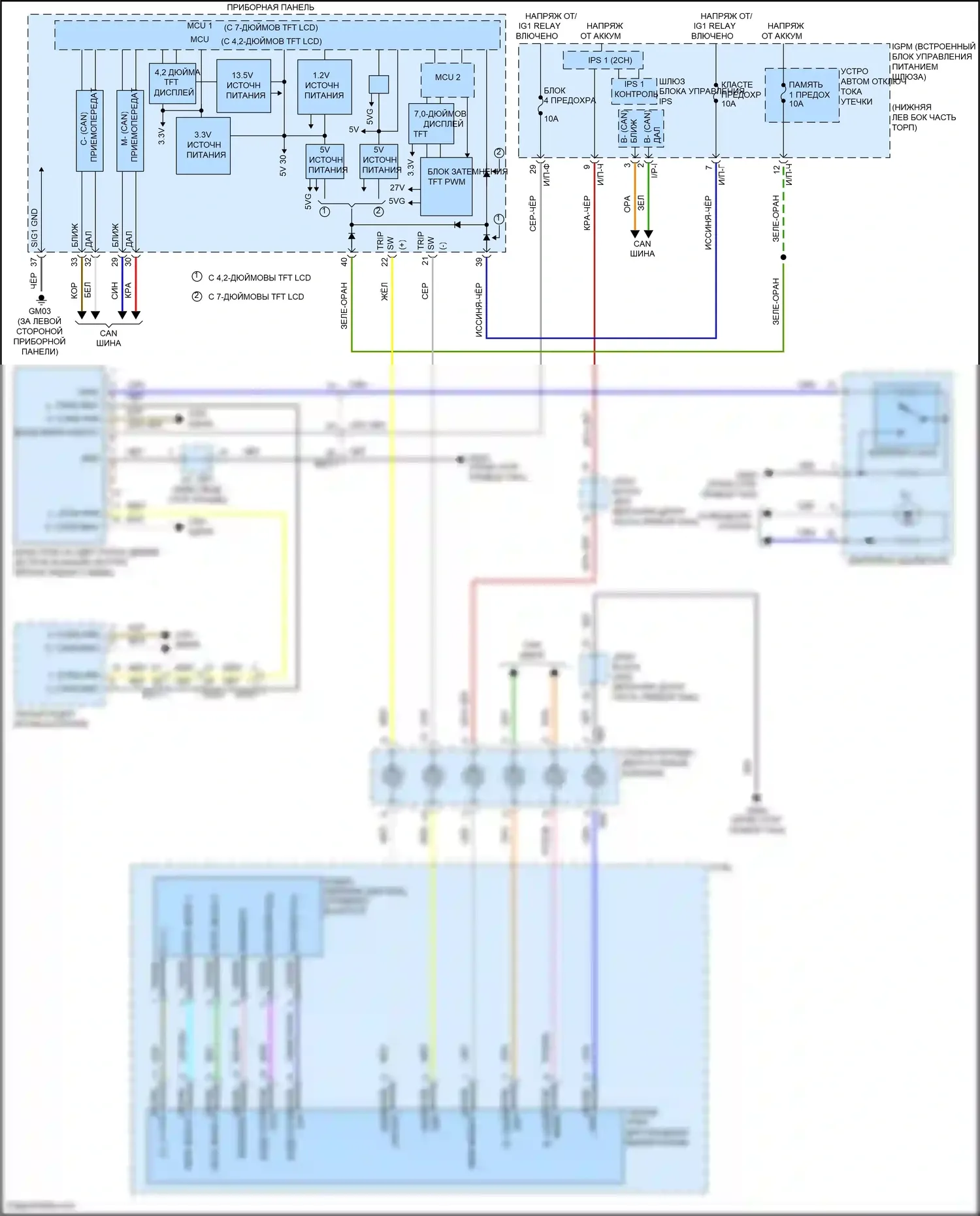 G80 Genesis I (2016-2020): Электросхема помощи в удержании полосы движения 