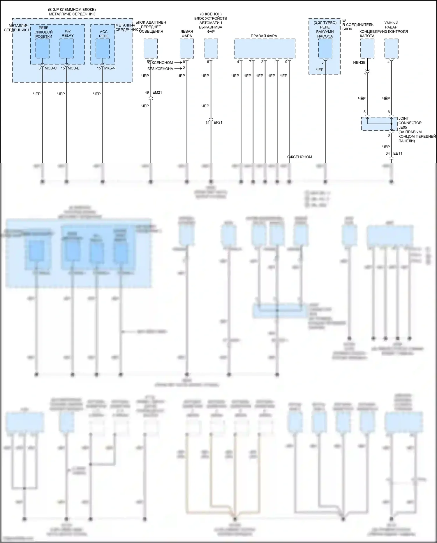 G80 Genesis I (2016-2020): Электросхема разводки массы (4 из 7) 