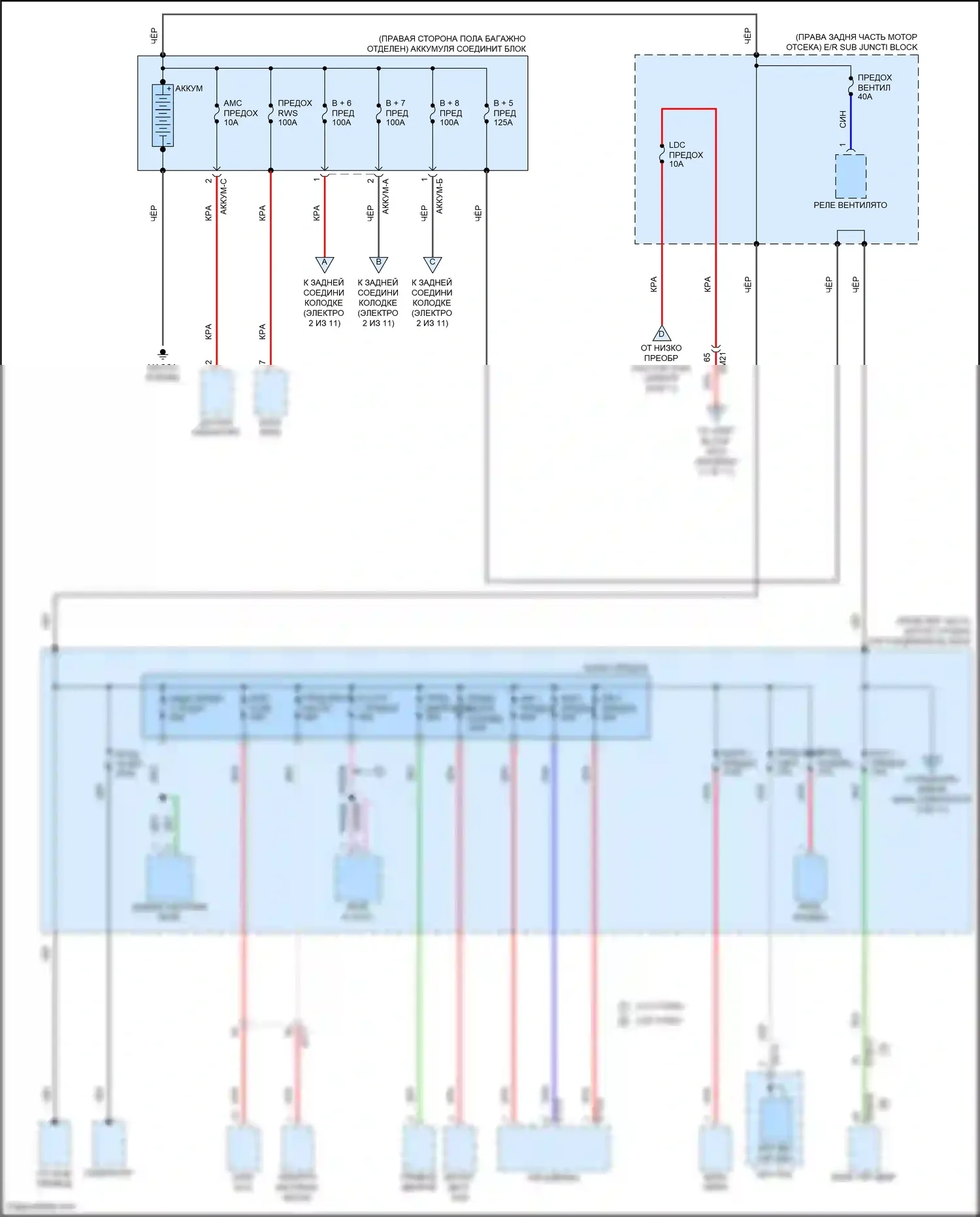 G80 Genesis II (2020-2024): Электросхема блока предохранителей реле (1 из 11) 