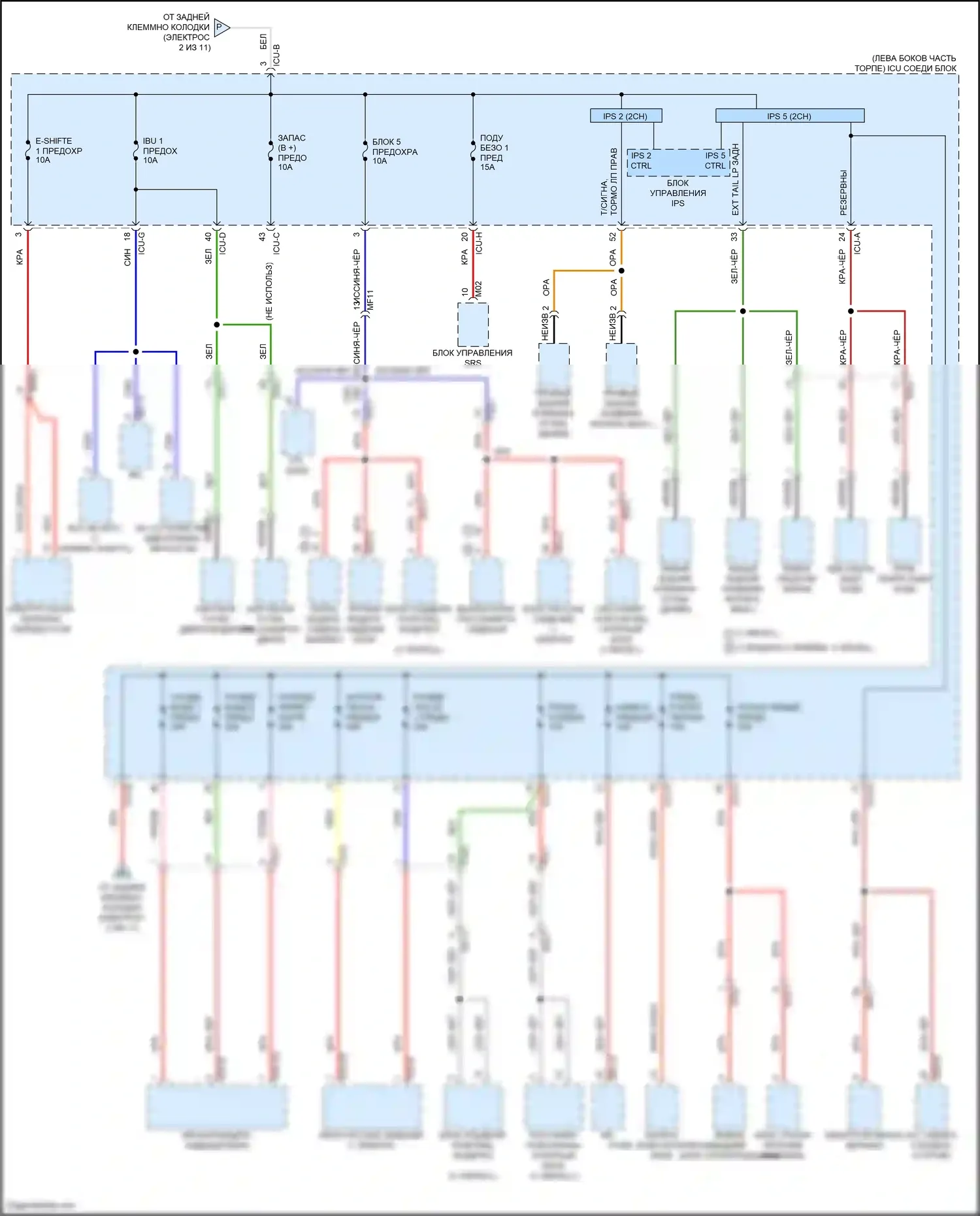 G80 Genesis II (2020-2024): Электросхема блока предохранителей реле (4 из 11) 