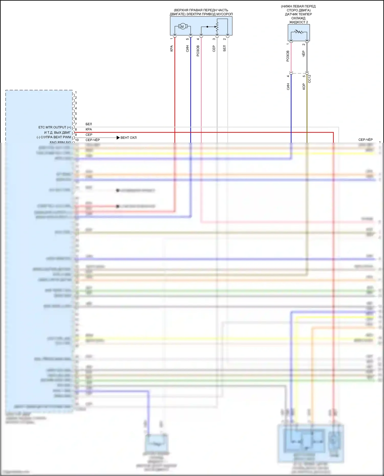 G80 Genesis II (2020-2024): Электросхема двигатель 2.5л турбо, электросхема органов управления двигателем (1 из 9) 