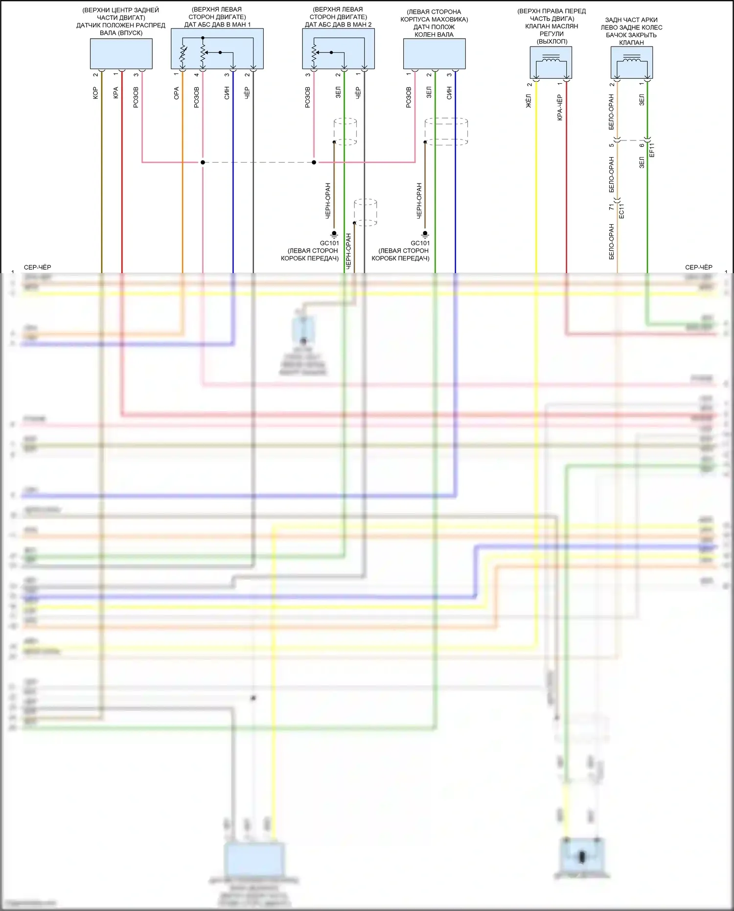 G80 Genesis II (2020-2024): Электросхема двигатель 2.5л турбо, электросхема органов управления двигателем (2 из 9) 
