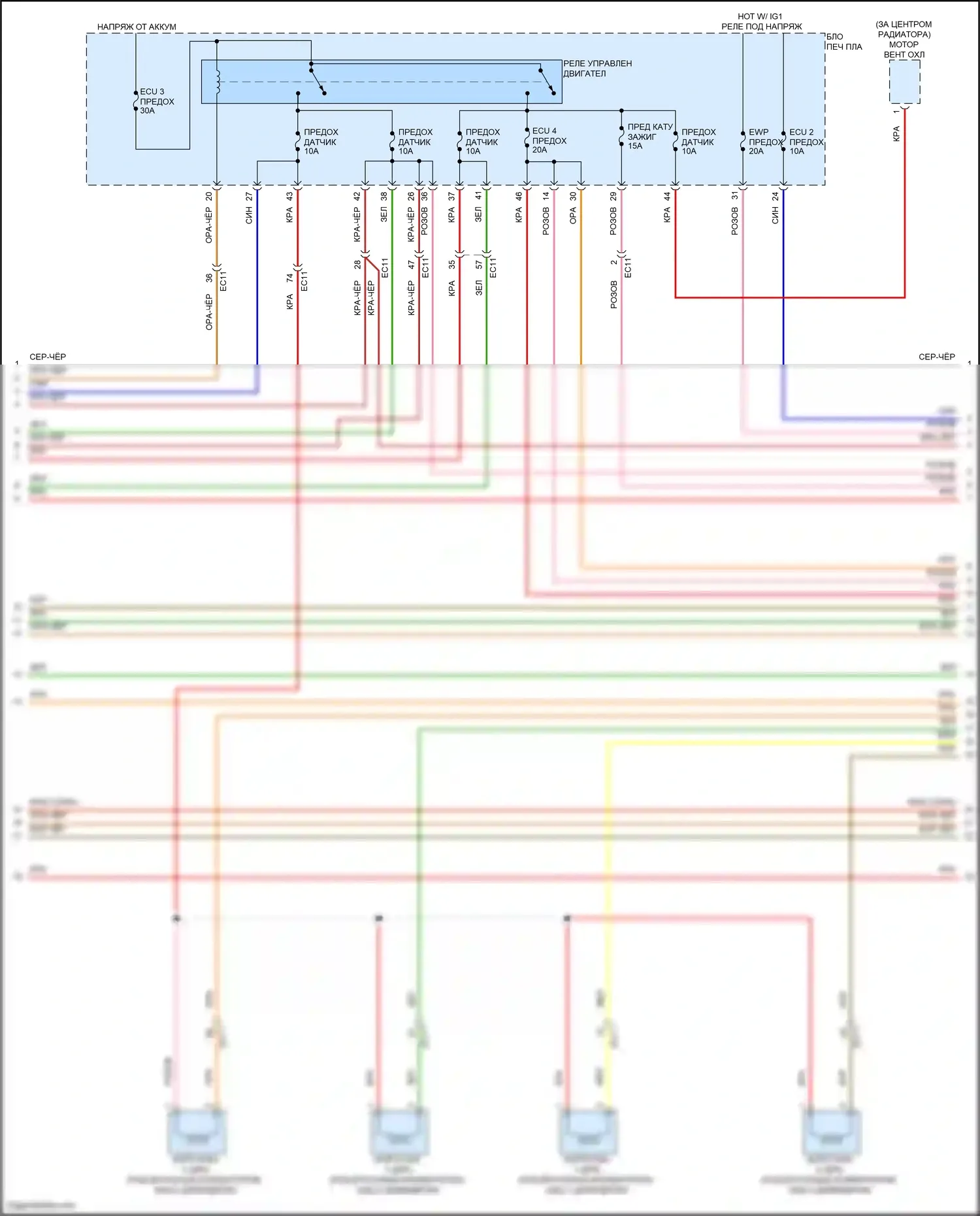 G80 Genesis II (2020-2024): Электросхема двигатель 2.5л турбо, электросхема органов управления двигателем (6 из 9) 