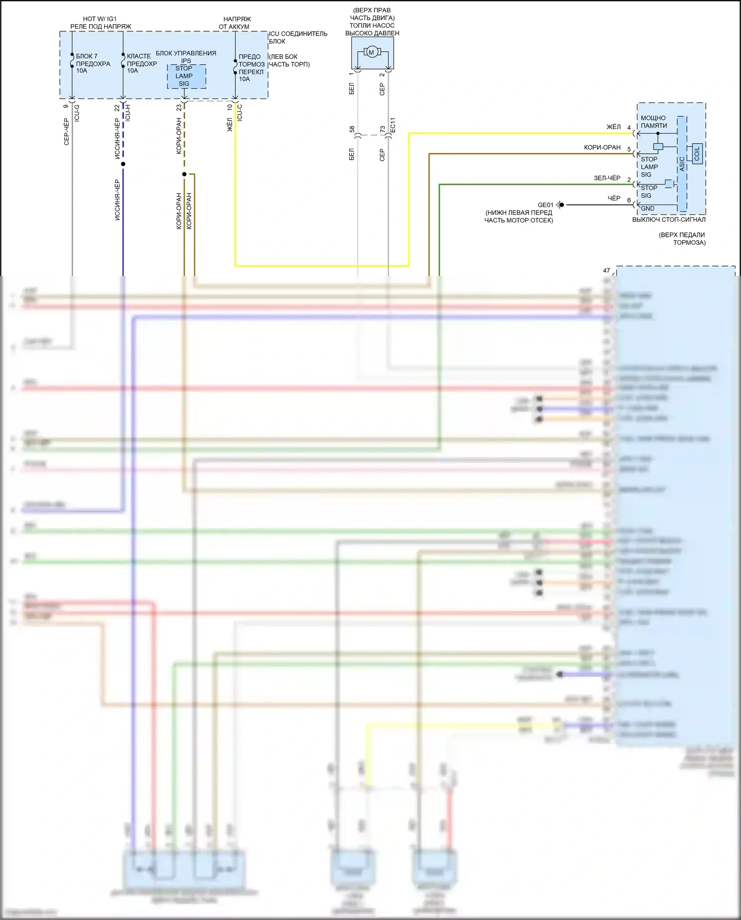 G80 Genesis II (2020-2024): Электросхема двигатель 2.5л турбо, электросхема органов управления двигателем (9 из 9) 