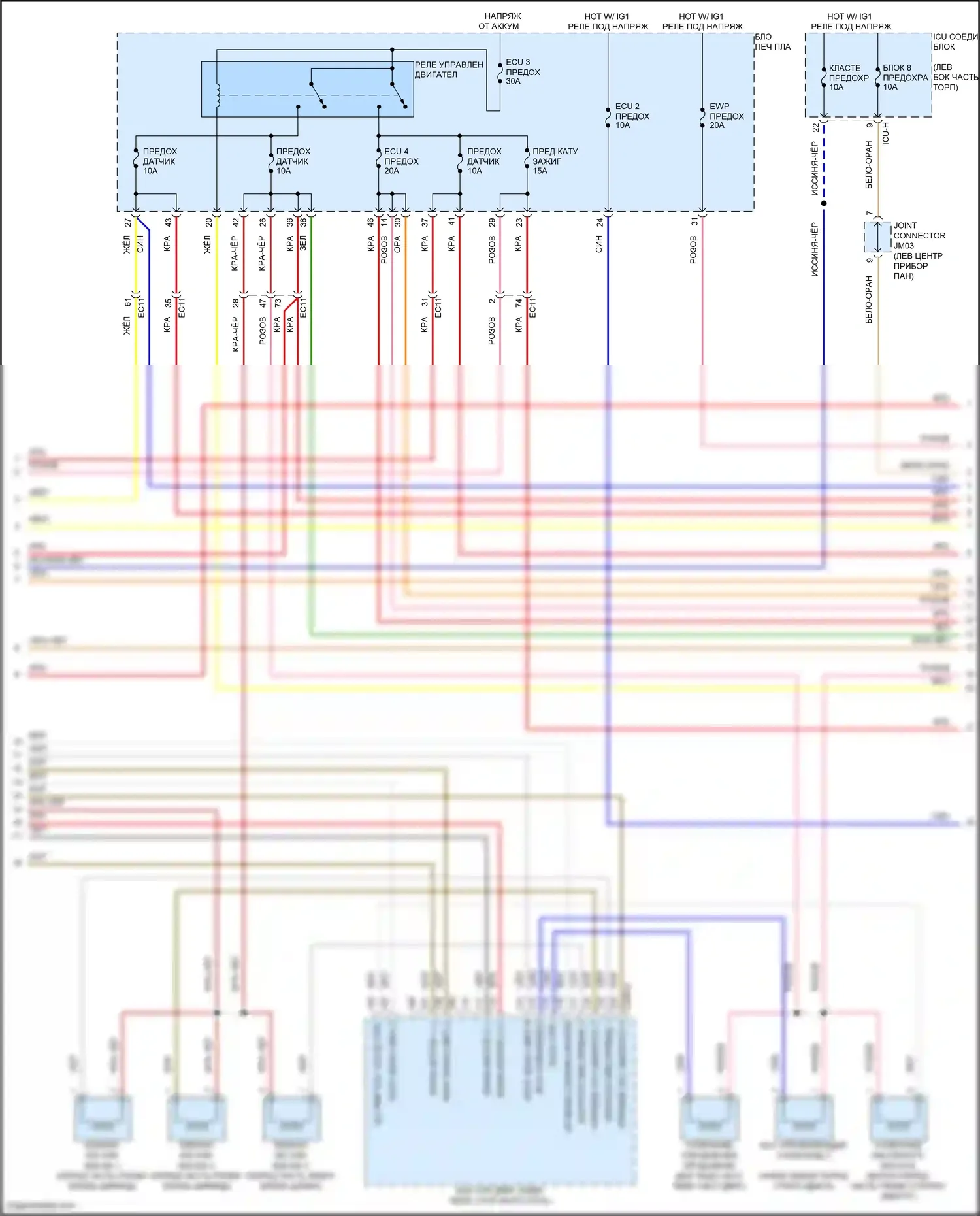 G80 Genesis II (2020-2024): Электросхема двигатель 3.5л турбо, электросхема органов управления двигателем (4 из 8) 