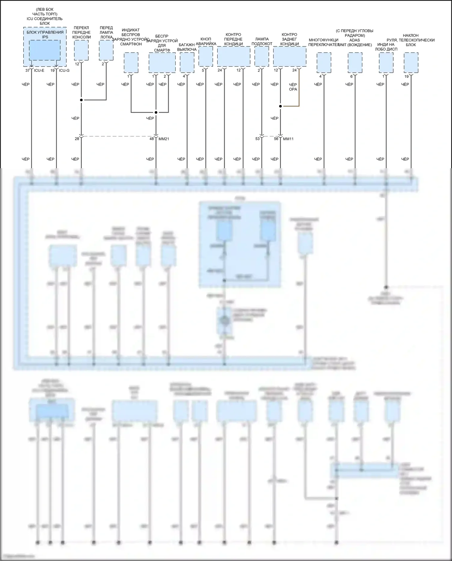 G80 Genesis II (2020-2024): Электросхема разводки массы (1 из 7) 