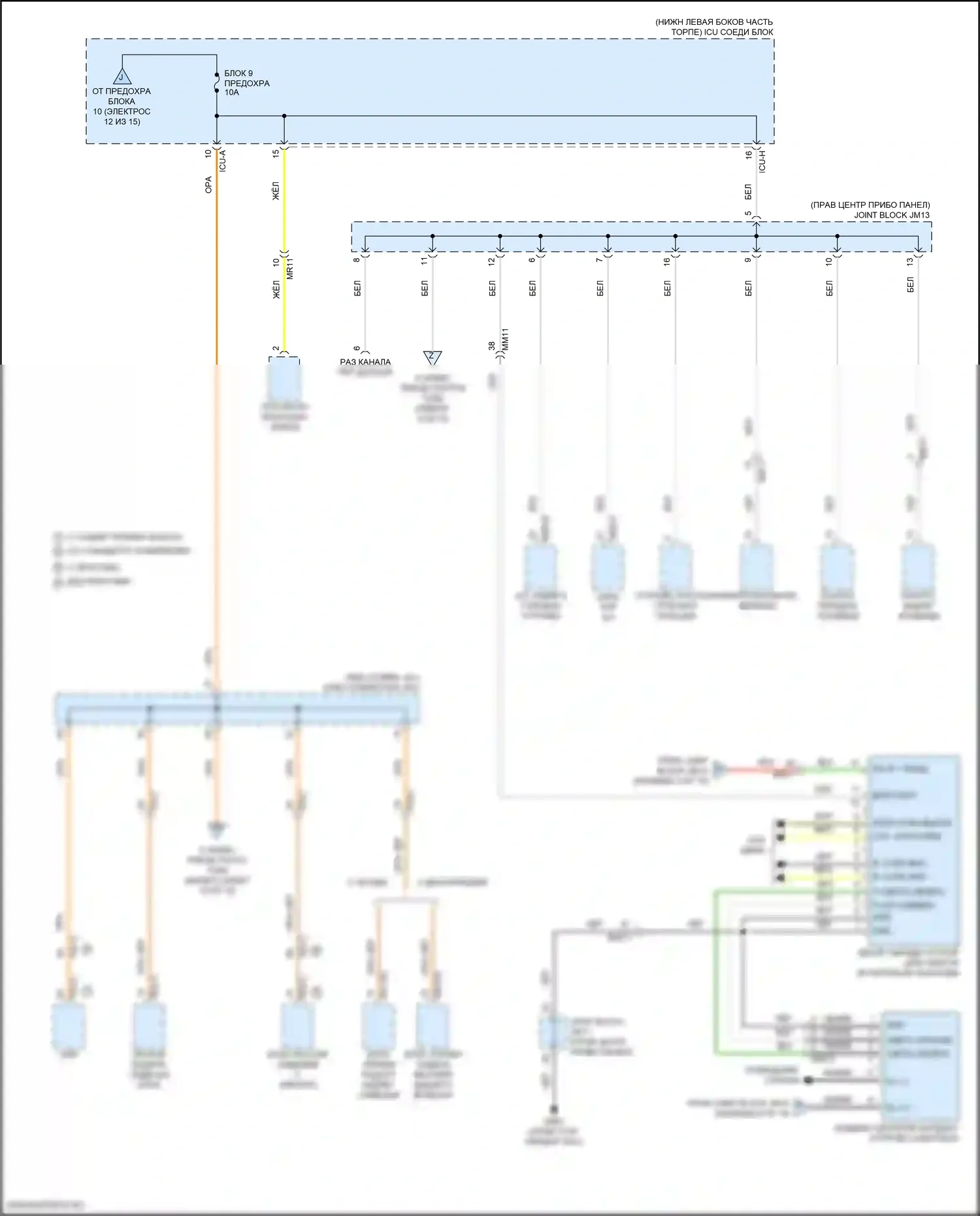 GV70 Genesis I (2020-2024): Электросхема блока предохранителей реле (11 из 15) 