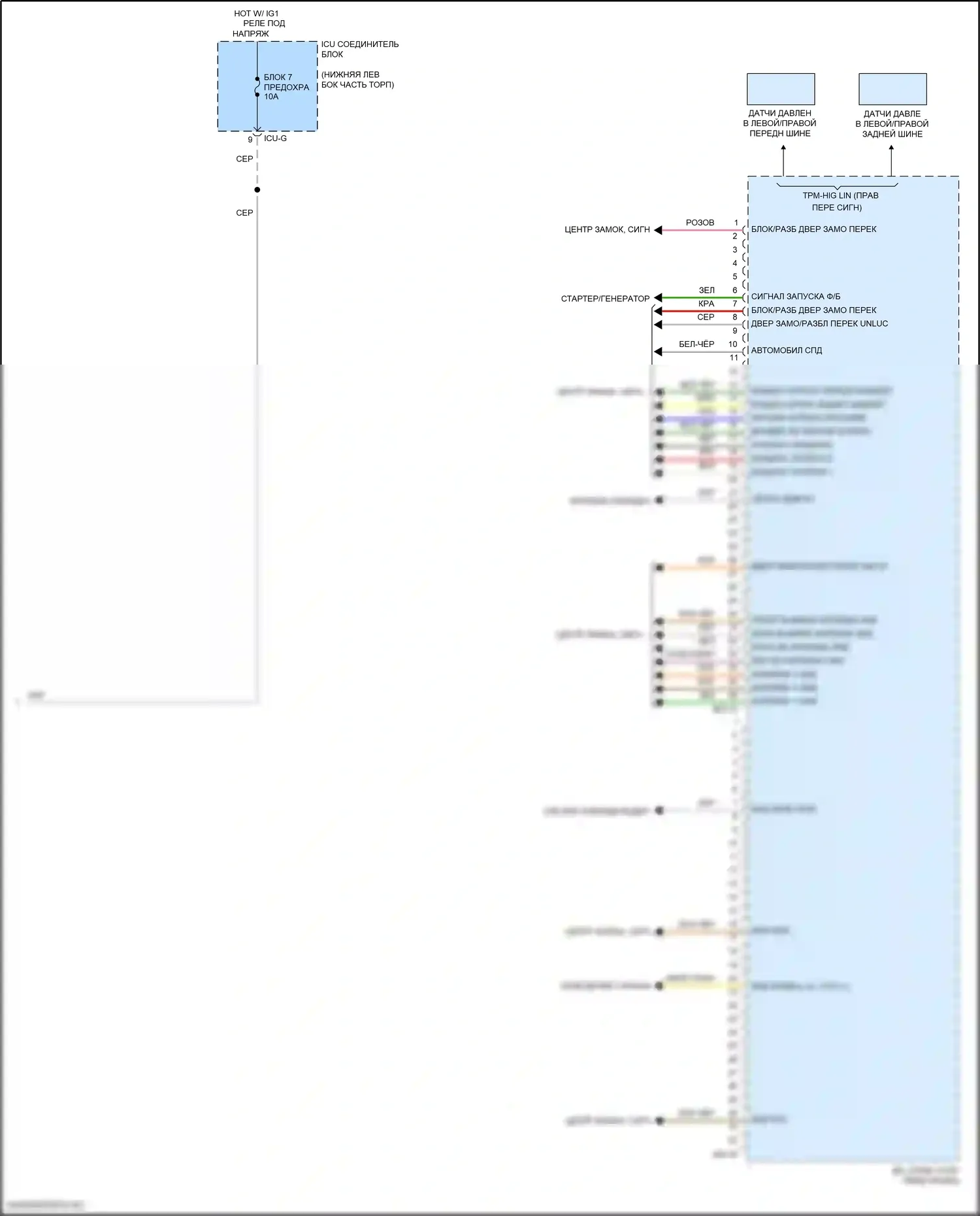 GV70 Genesis I (2020-2024): Электросхема блока встроенного управления (2 из 2) 