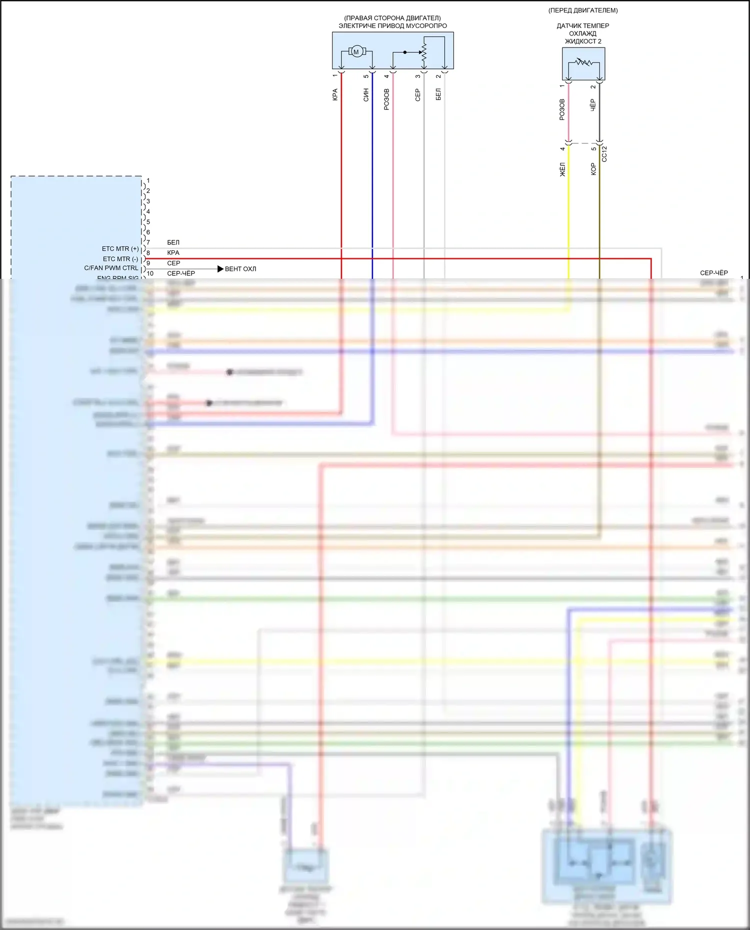 GV70 Genesis I (2020-2024): Электросхема двигатель 2.5л турбо, электросхема органов управления двигателем (1 из 9) 