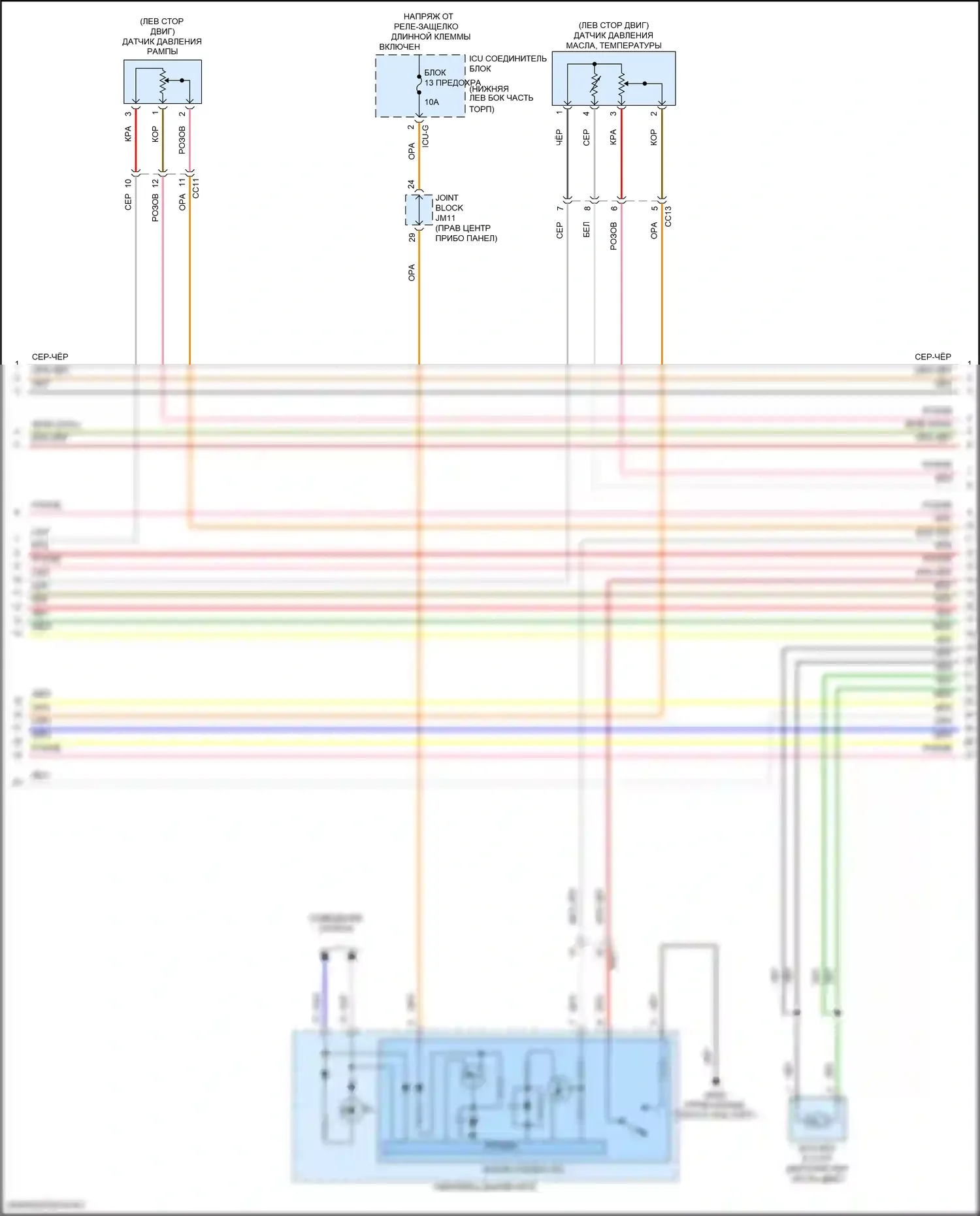 GV70 Genesis I (2020-2024): Электросхема двигатель 2.5л турбо, электросхема органов управления двигателем (3 из 9) 