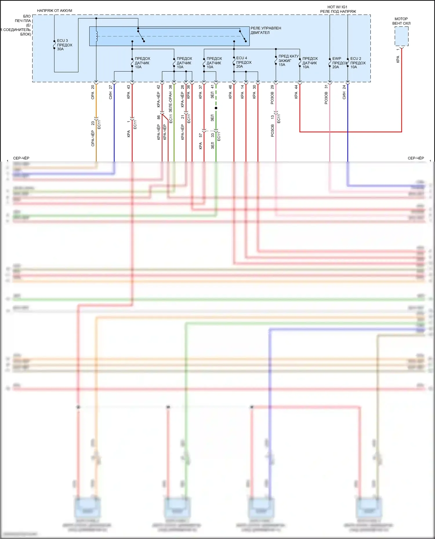 GV70 Genesis I (2020-2024): Электросхема двигатель 2.5л турбо, электросхема органов управления двигателем (6 из 9) 