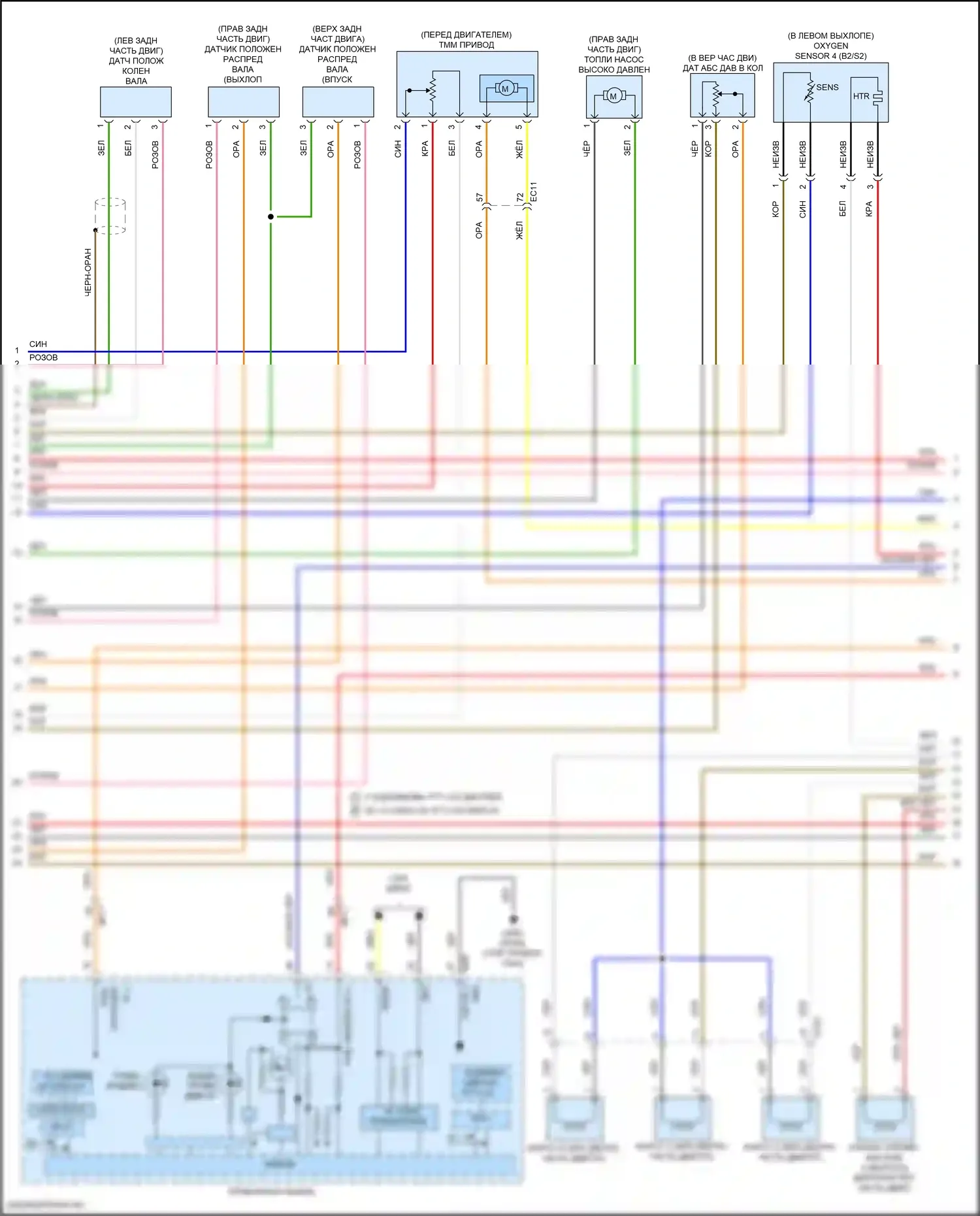 GV70 Genesis I (2020-2024): Электросхема двигатель 3.5л турбо, электросхема органов управления двигателем (3 из 8) 
