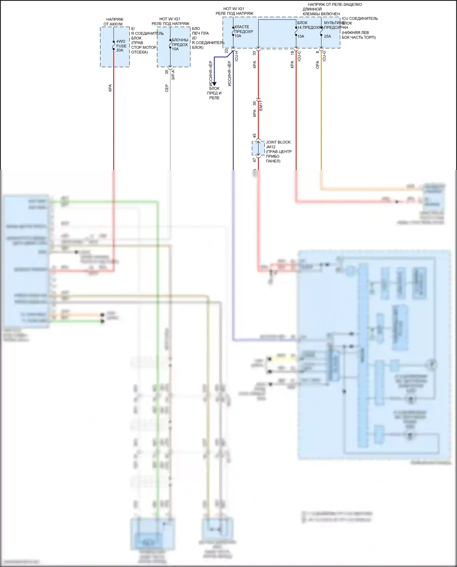 GV70 Genesis I (2020-2024): Электросхема 4wd 