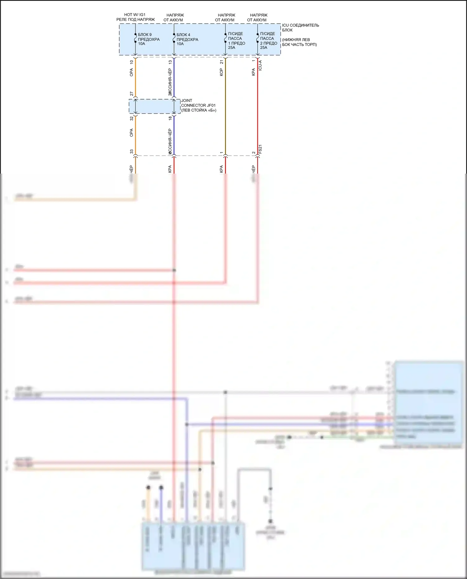 GV70 Genesis I (2020-2024): Электросхема сиденья питания для пассажиров, с входом (2 из 2) 