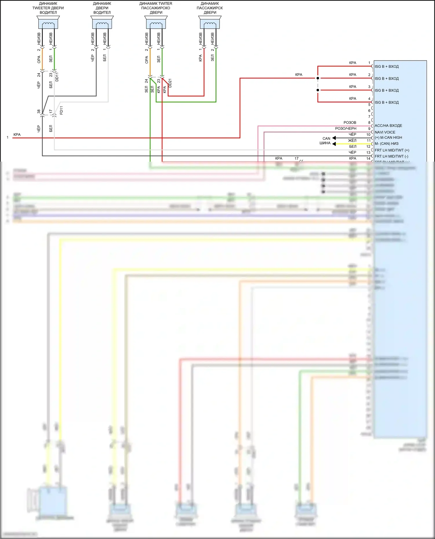 GV70 Genesis I (2020-2024): Электросхема навигации, со стандартным усилителем (7 из 7) 
