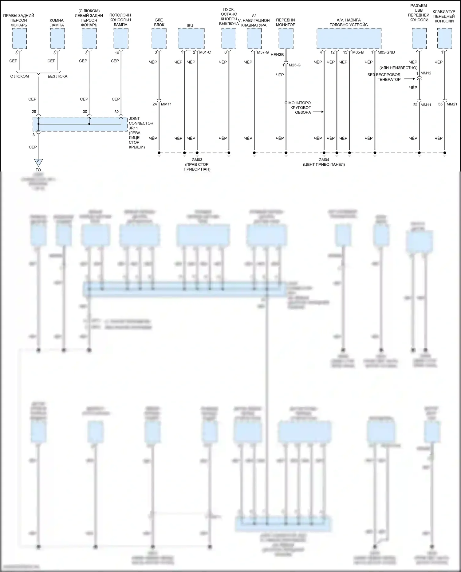 GV70 Genesis I (2020-2024): Электросхема разводки массы (2 из 6) 