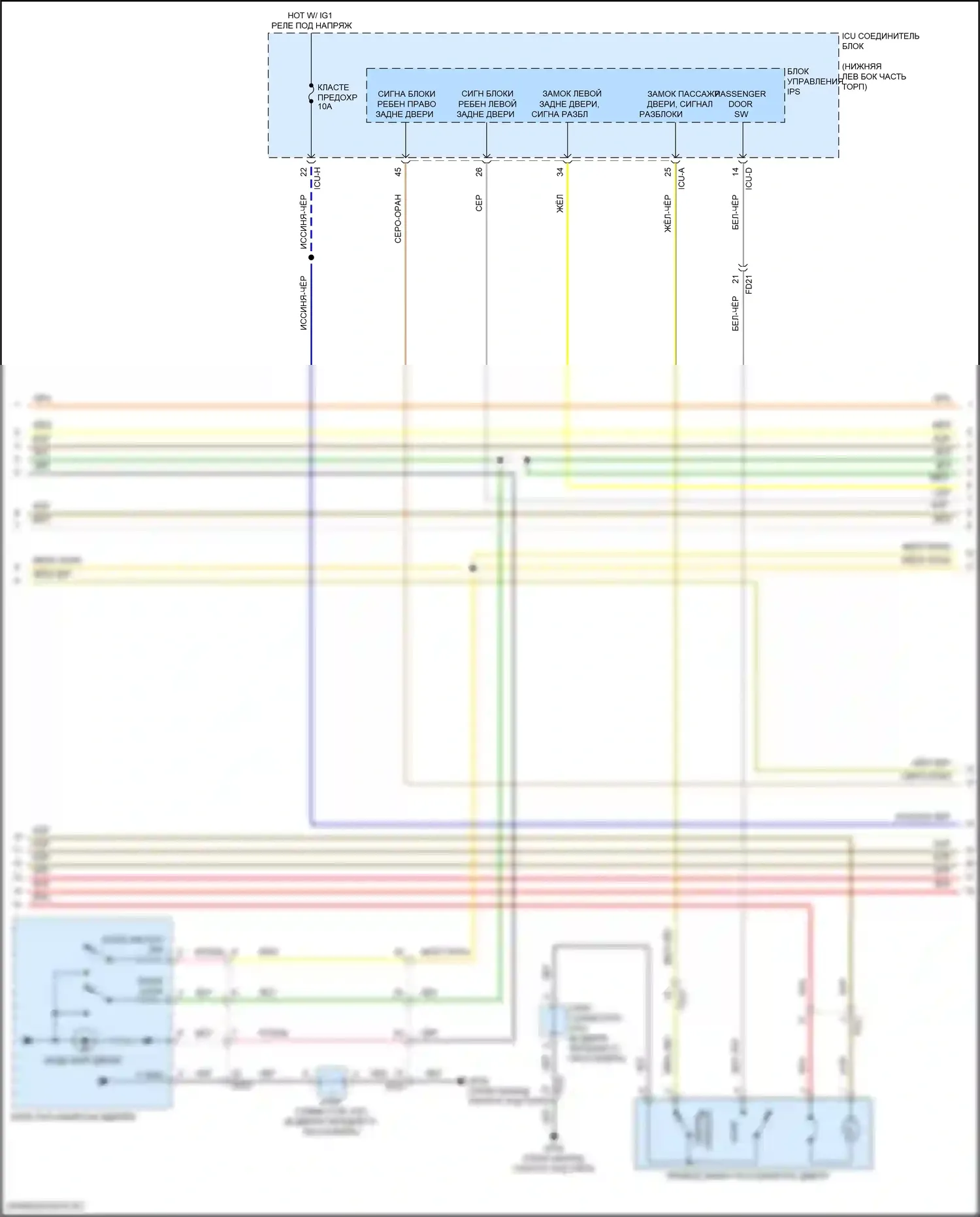 GV70 Genesis I (2020-2024): Электросхема центрального замка, без nfc (3 из 7) 