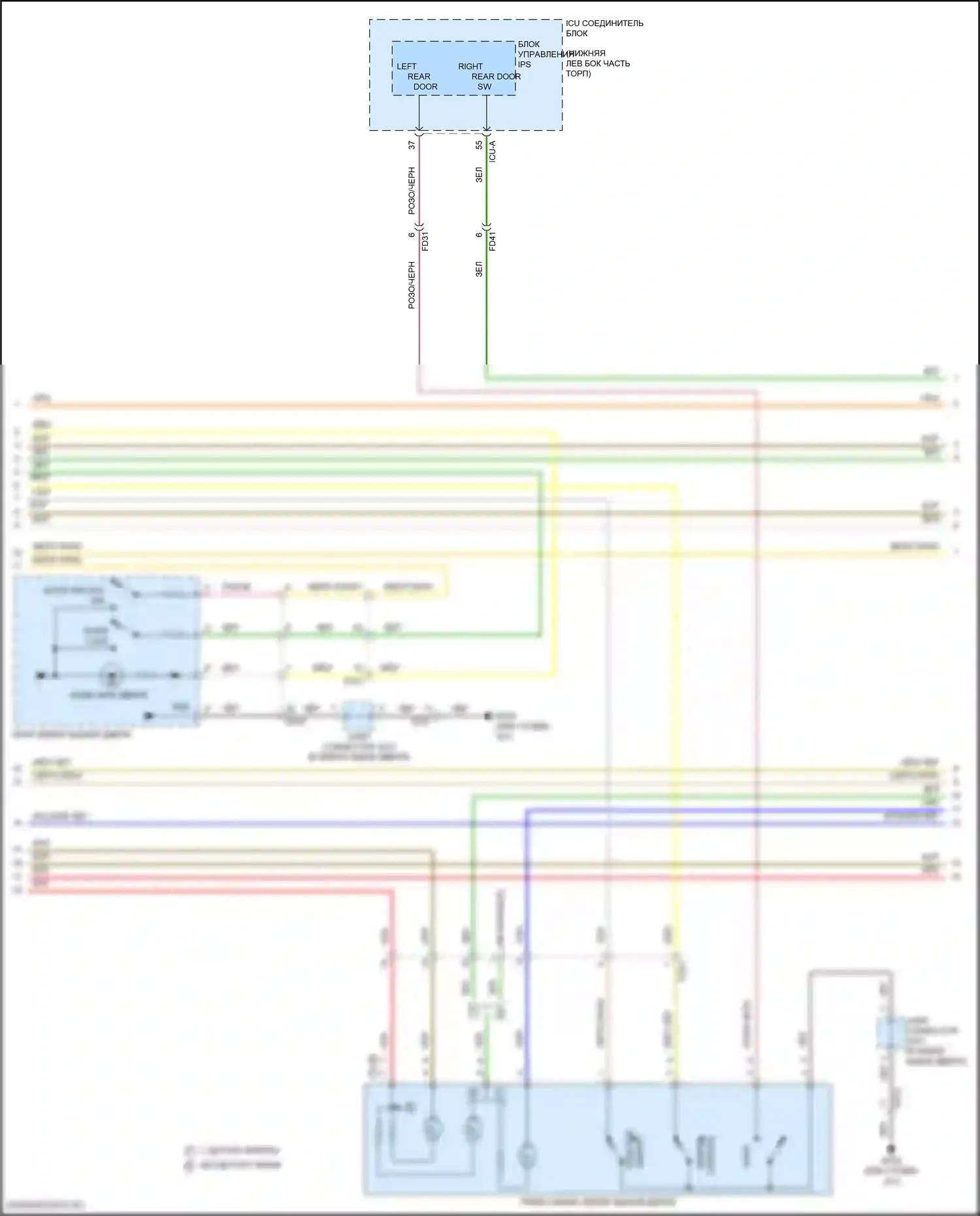 GV70 Genesis I (2020-2024): Электросхема центрального замка, без nfc (4 из 7) 
