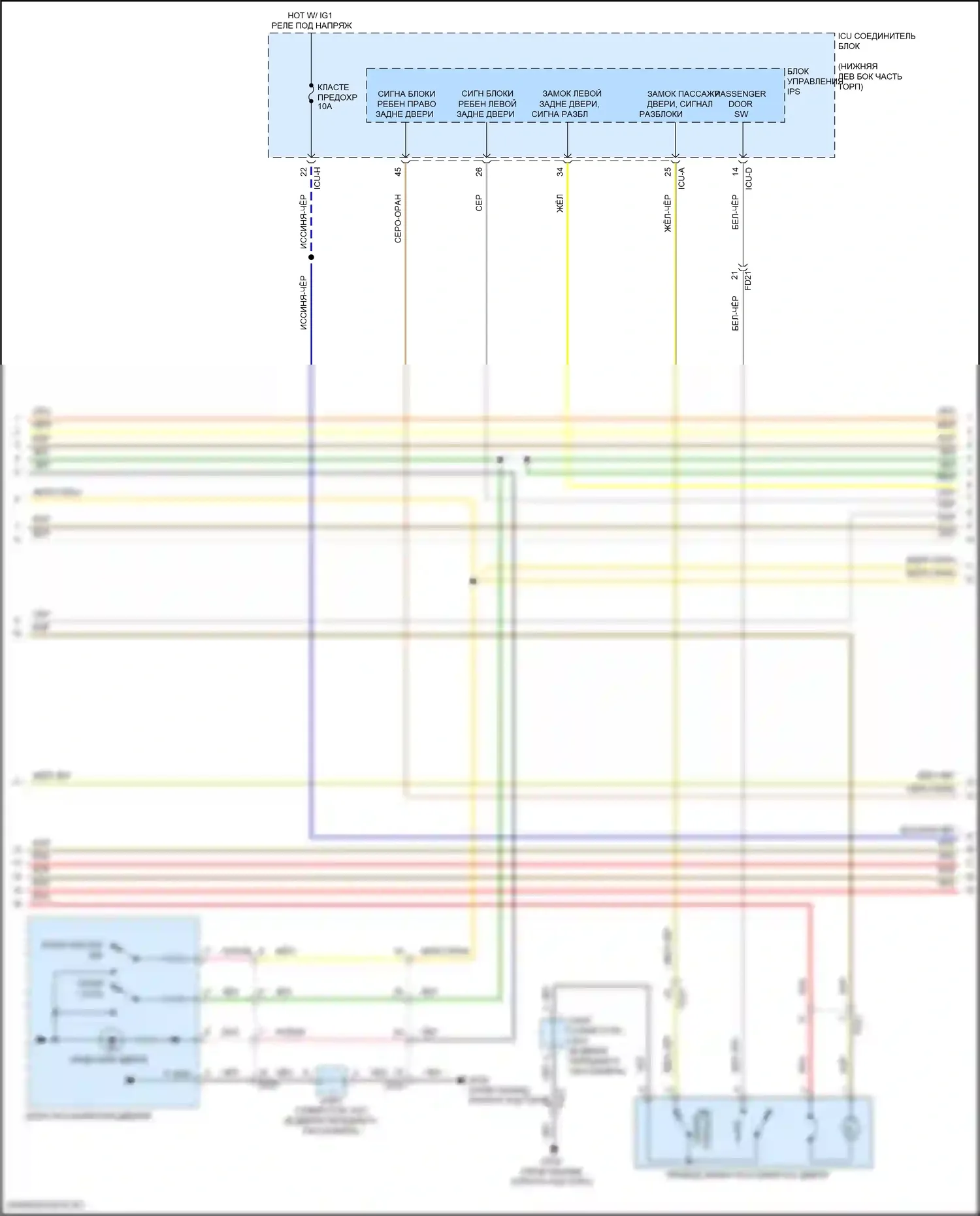 GV70 Genesis I (2020-2024): Электросхема центрального замка, с nfc (3 из 8) 