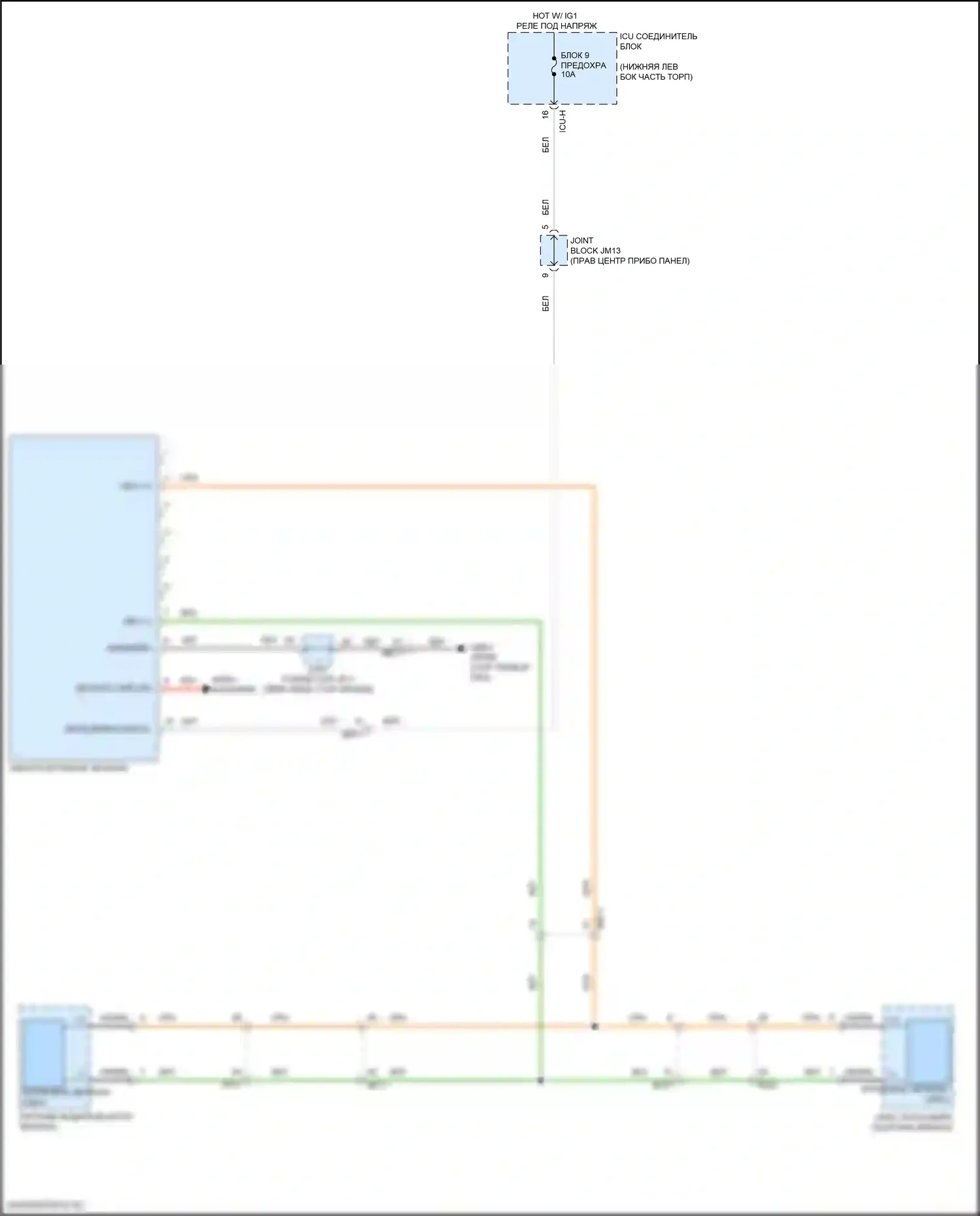 GV70 Genesis I (2020-2024): Электросхема электрохромного зеркала 
