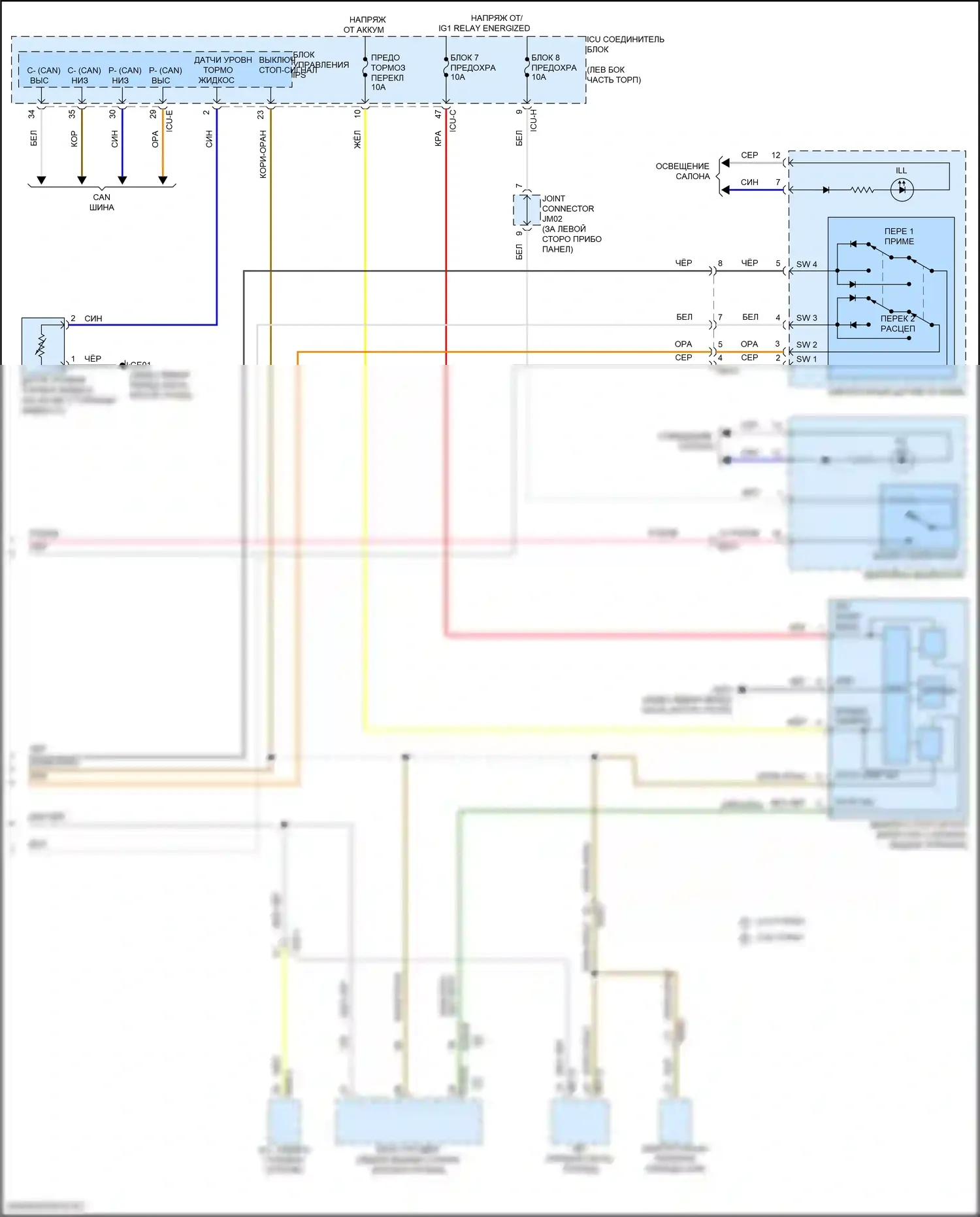GV80 Coupe Genesis I (2023-2024): Антиблокировочная система abs электросхема (3 из 3) 
