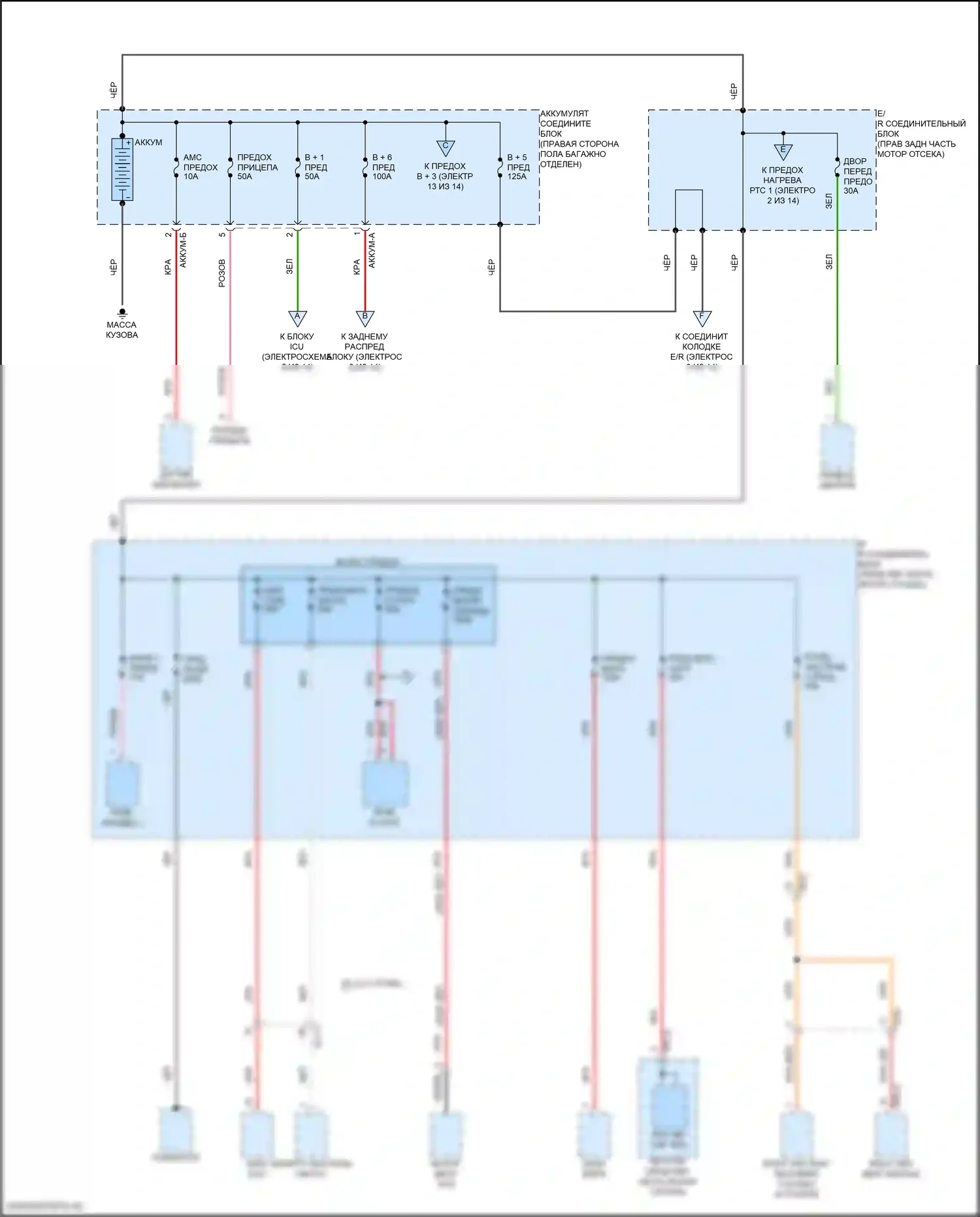 GV80 Coupe Genesis I (2023-2024): Электросхема блока предохранителей реле (1 из 14) 