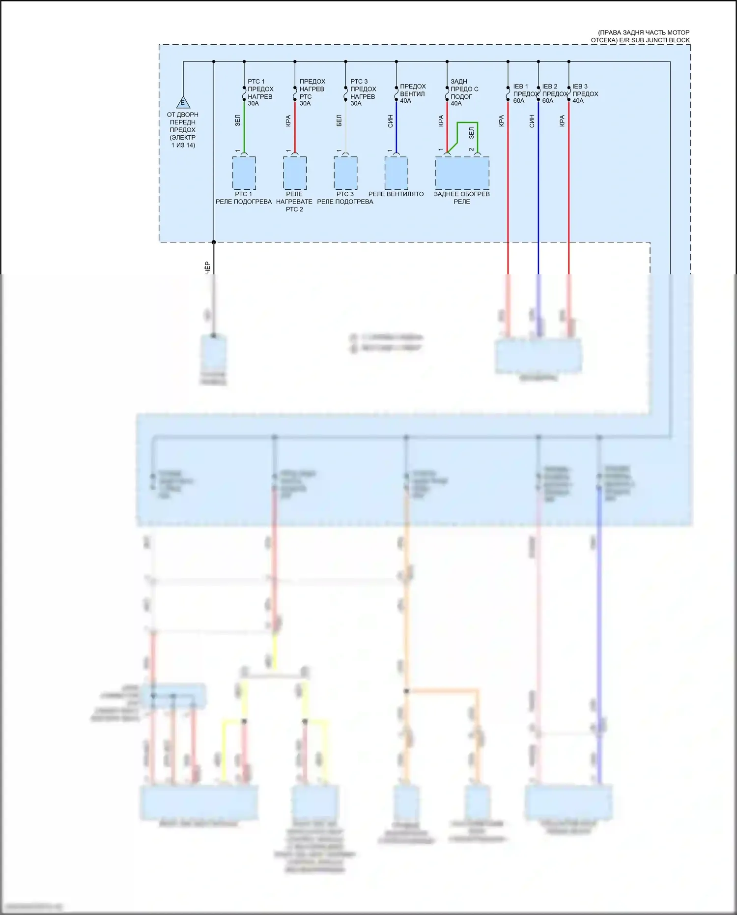GV80 Coupe Genesis I (2023-2024): Электросхема блока предохранителей реле (2 из 14) 