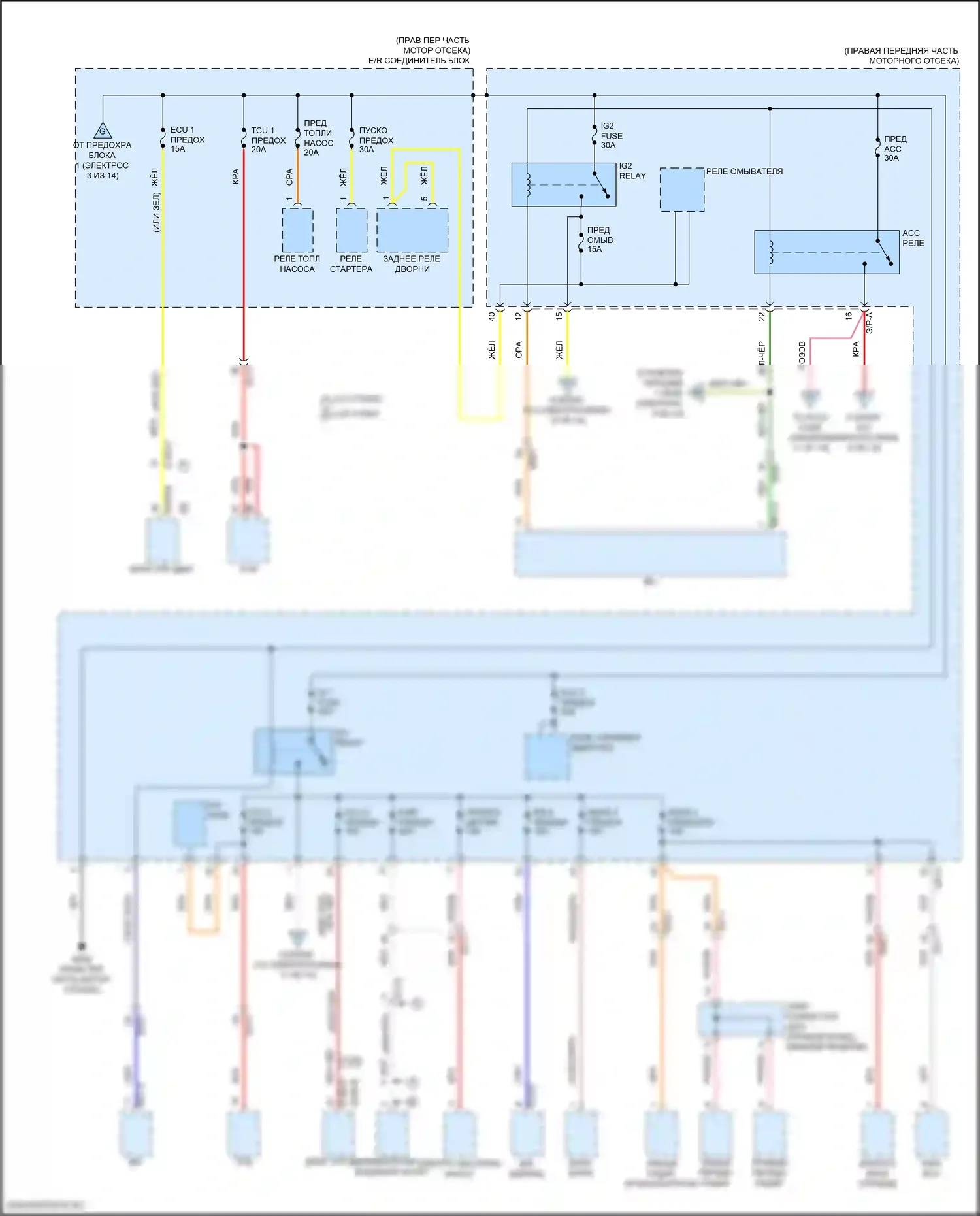 GV80 Coupe Genesis I (2023-2024): Электросхема блока предохранителей реле (4 из 14) 