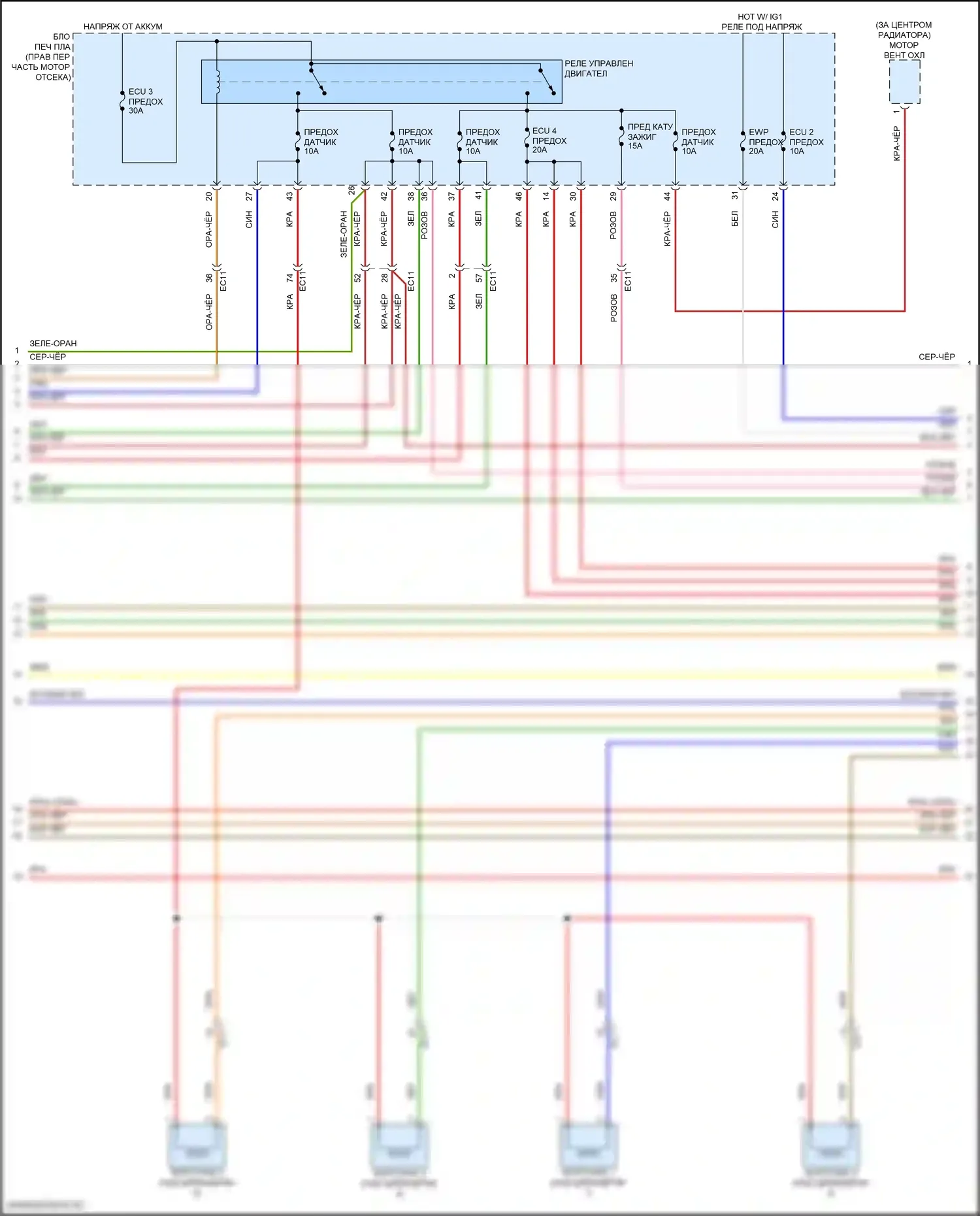 GV80 Coupe Genesis I (2023-2024): Электросхема двигатель 2.5л турбо, электросхема органов управления двигателем (6 из 9) 