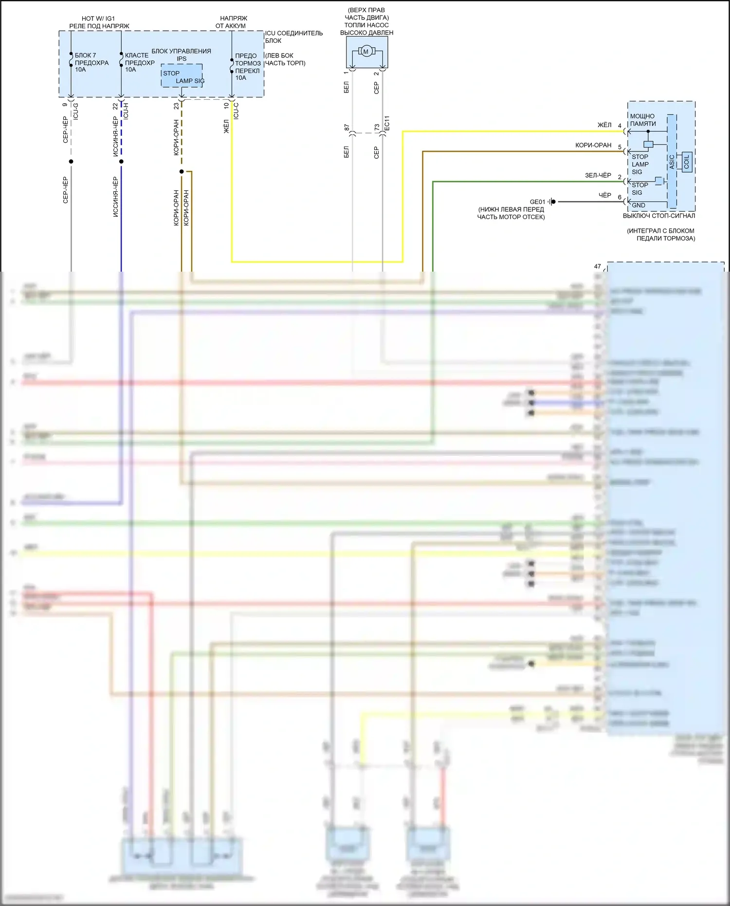 GV80 Coupe Genesis I (2023-2024): Электросхема двигатель 2.5л турбо, электросхема органов управления двигателем (9 из 9) 