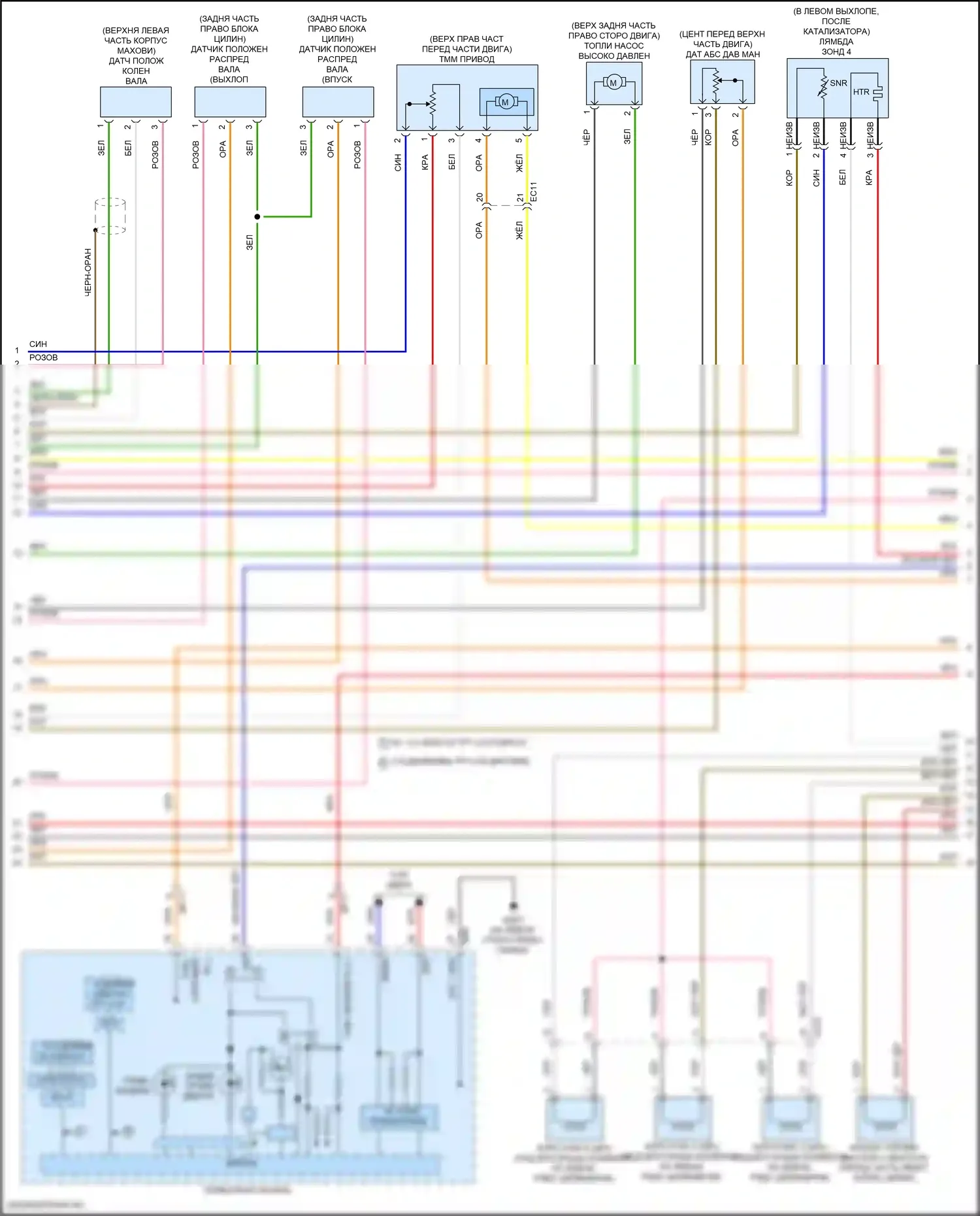 GV80 Coupe Genesis I (2023-2024): Электросхема двигатель 3.5л турбо, электросхема органов управления двигателем (3 из 8) 