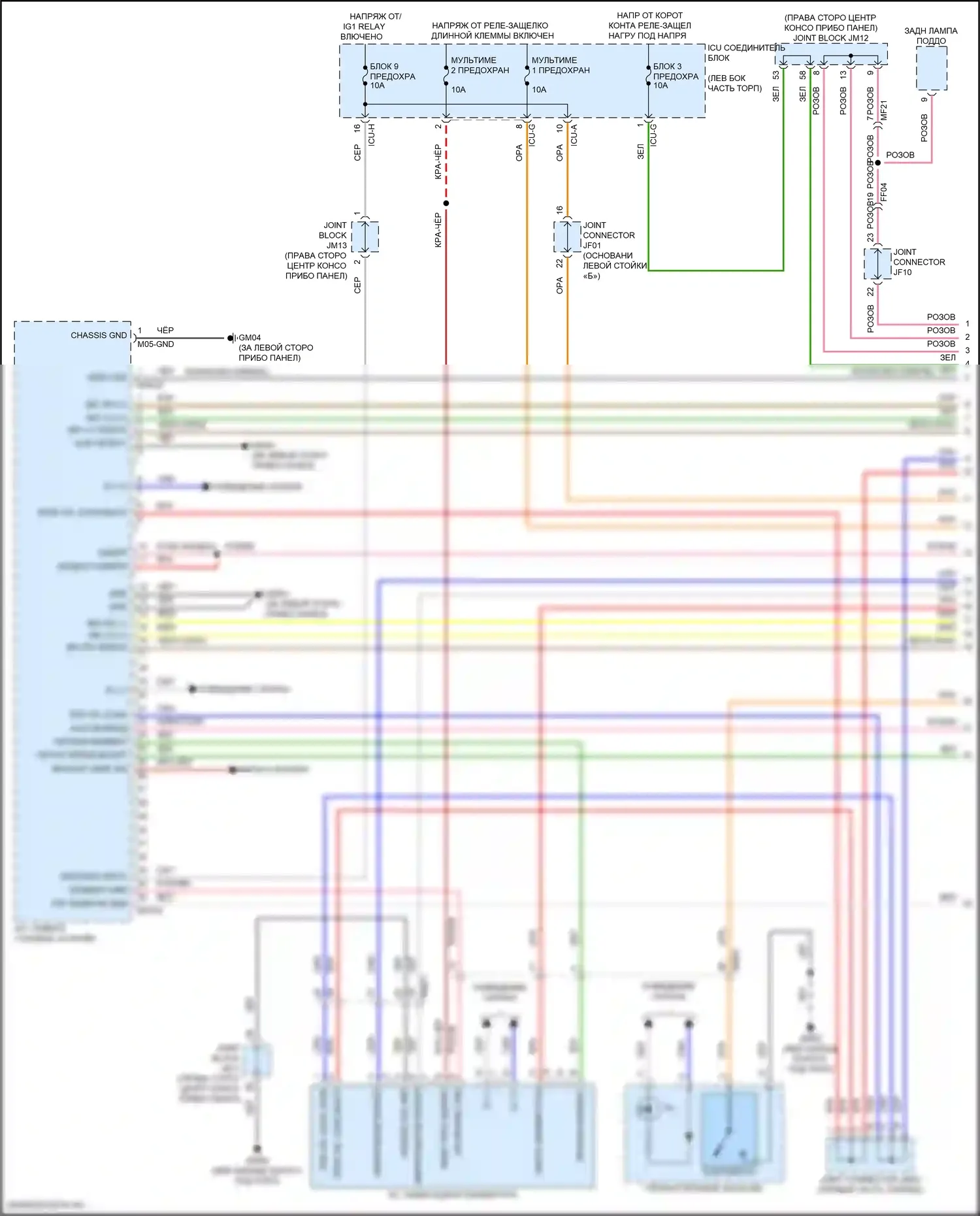 GV80 Coupe Genesis I (2023-2024): Электросхема магнитолы, с усилителем премиум-класса (1 из 8) 