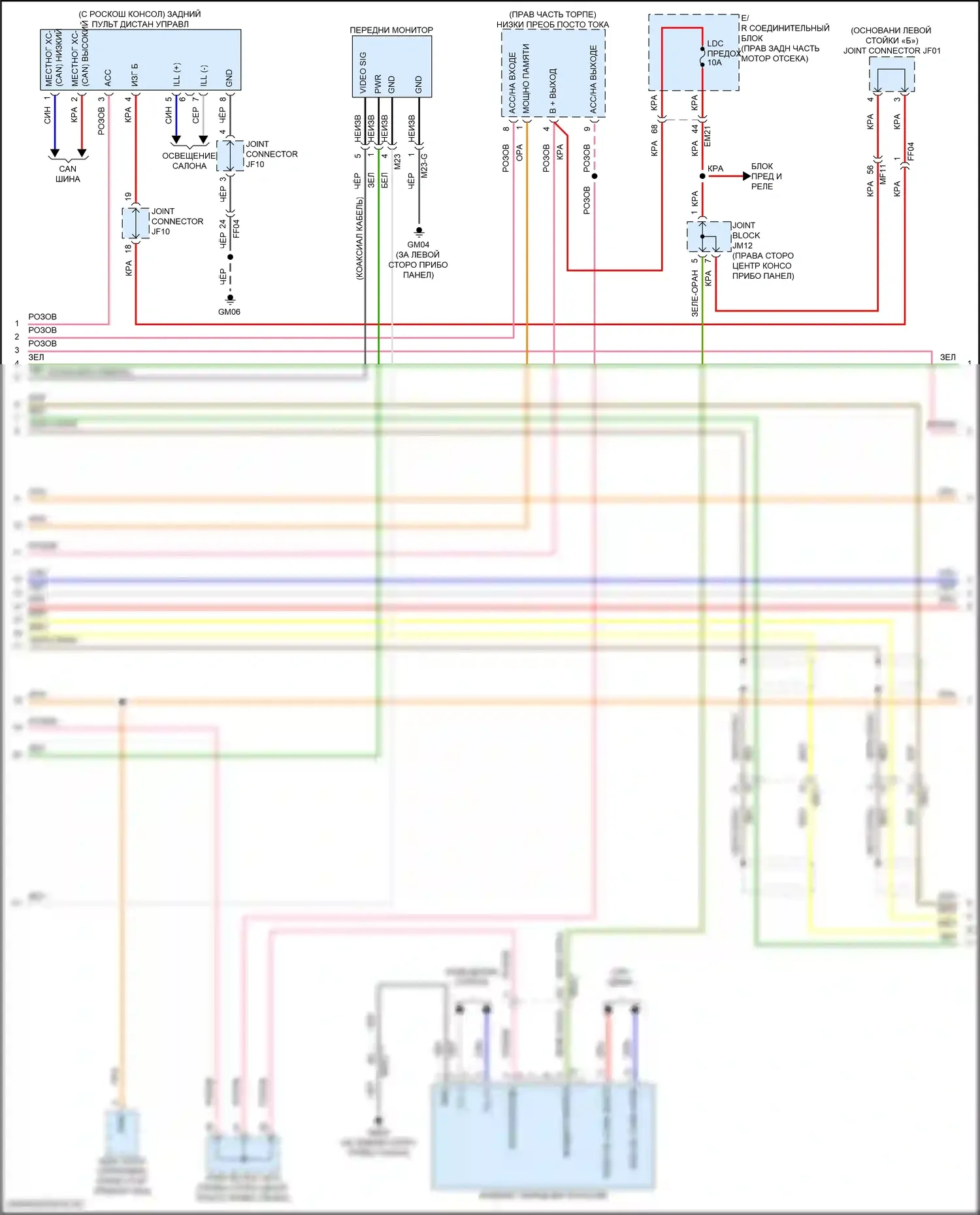 GV80 Coupe Genesis I (2023-2024): Электросхема навигации, с активным шумом (2 из 9) 