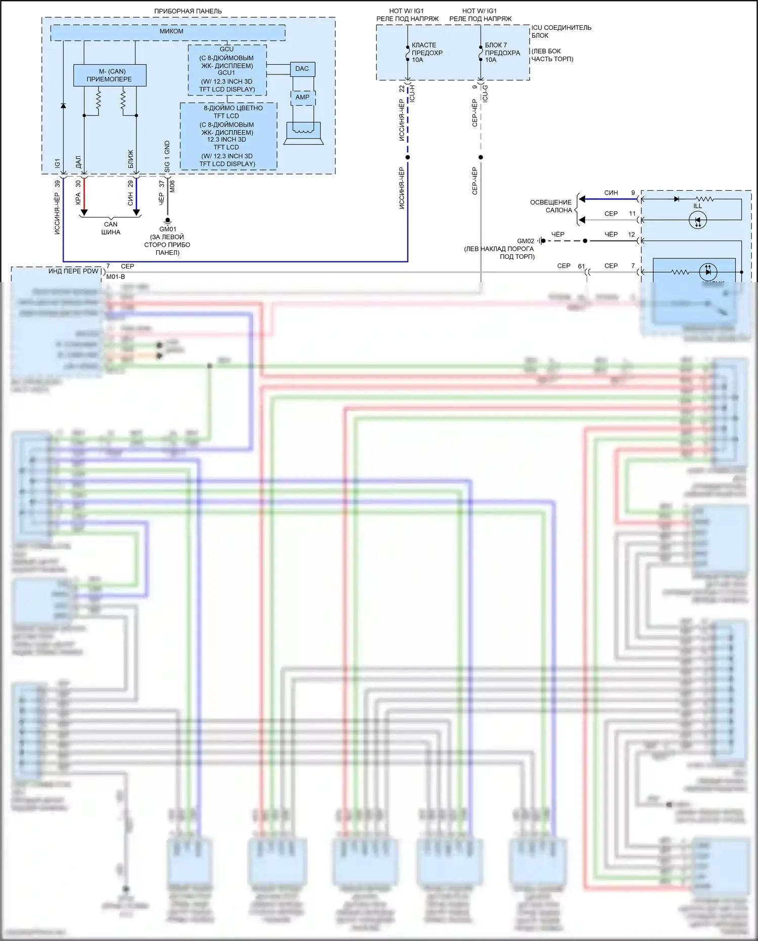 GV80 Coupe Genesis I (2023-2024): Электросхема парктроника 