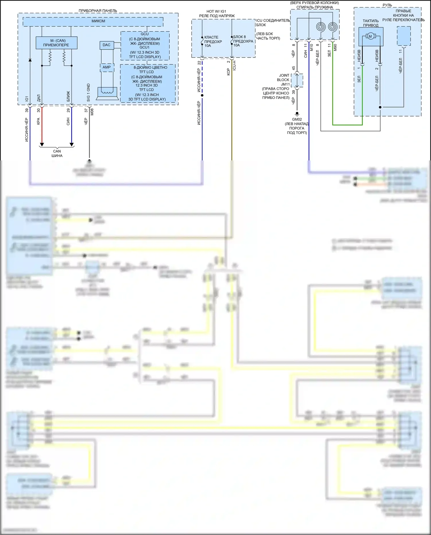 GV80 Coupe Genesis I (2023-2024): Электросхема помощи в удержании полосы движения 
