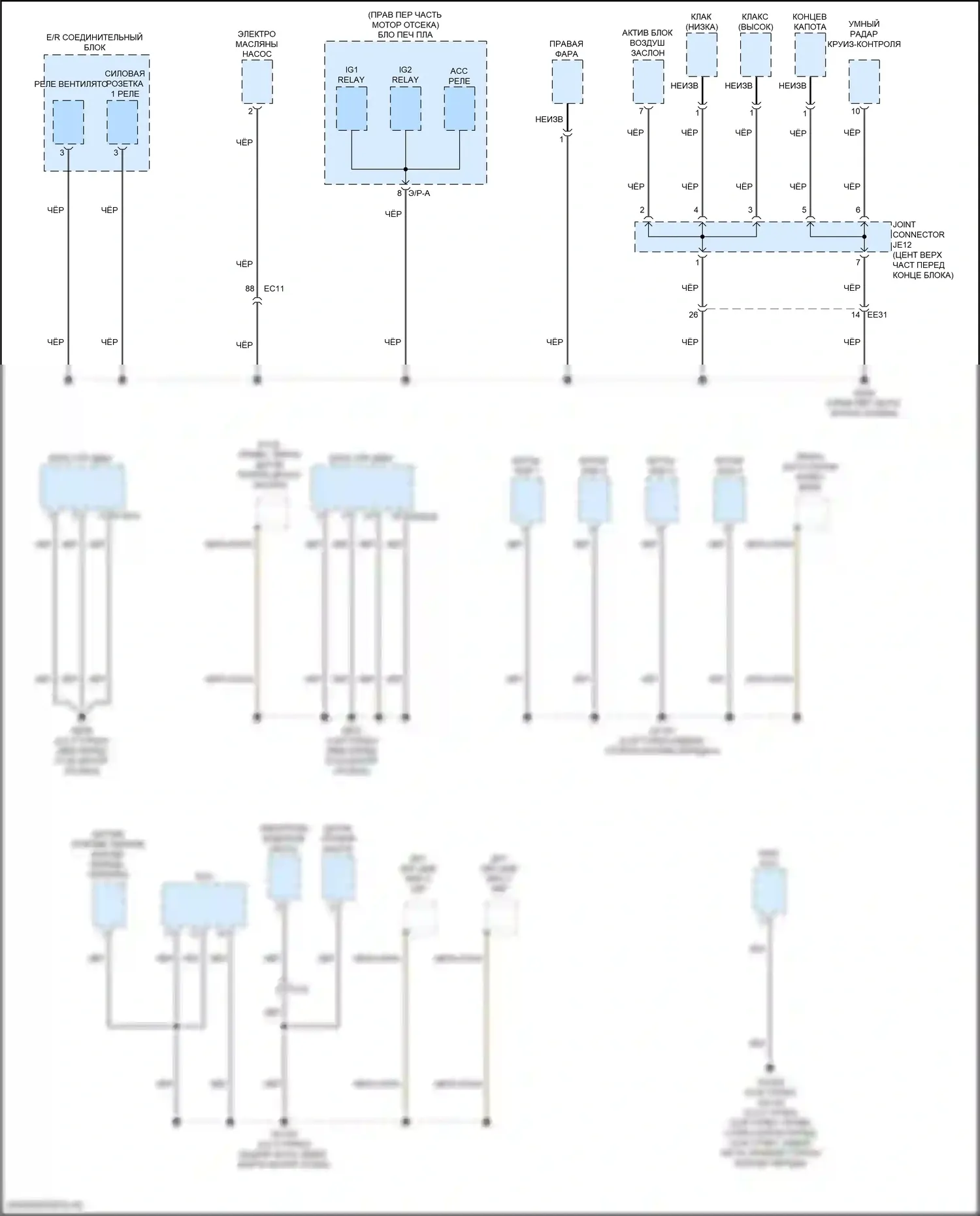 GV80 Coupe Genesis I (2023-2024): Электросхема разводки массы (3 из 8) 