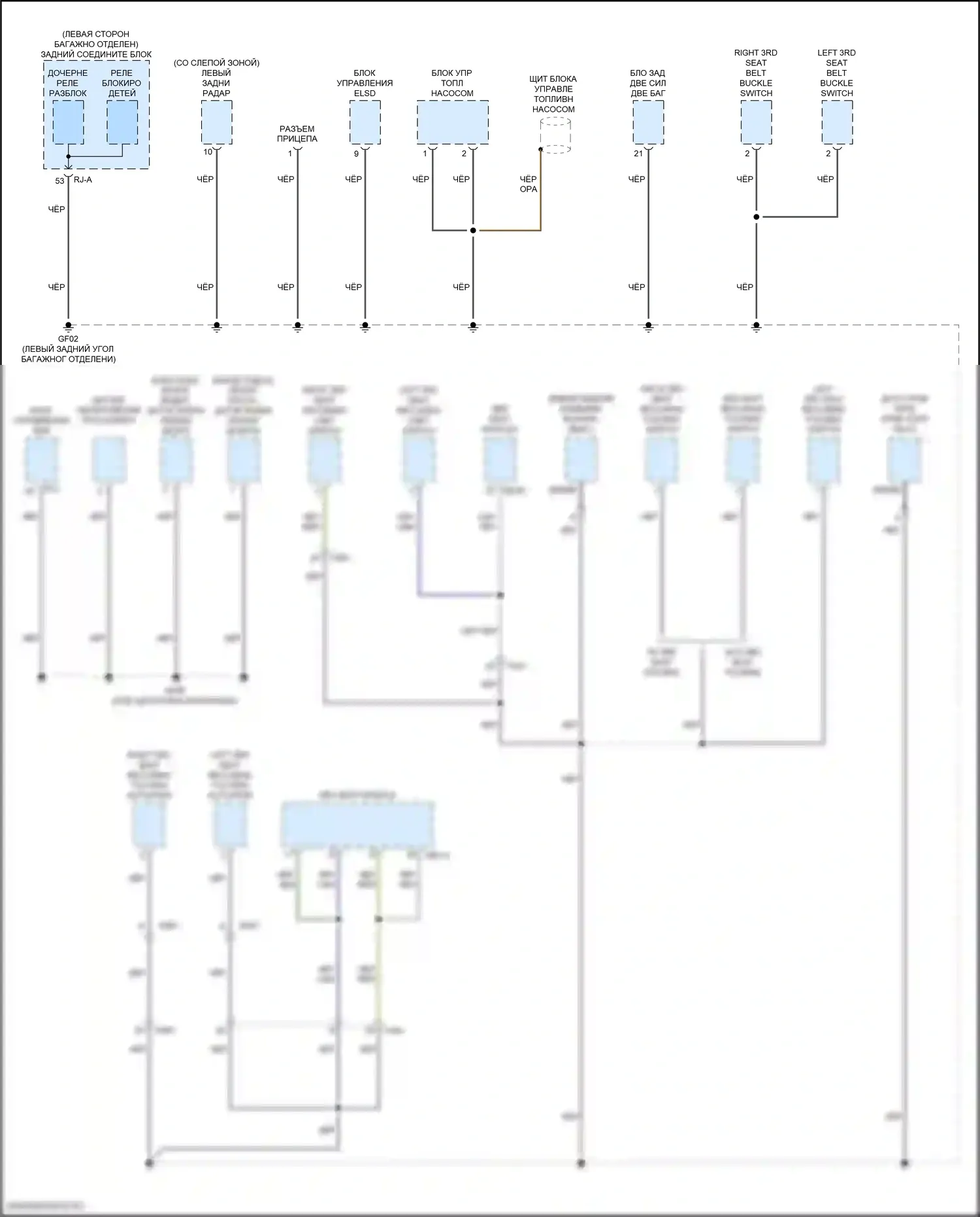 GV80 Coupe Genesis I (2023-2024): Электросхема разводки массы (7 из 8) 
