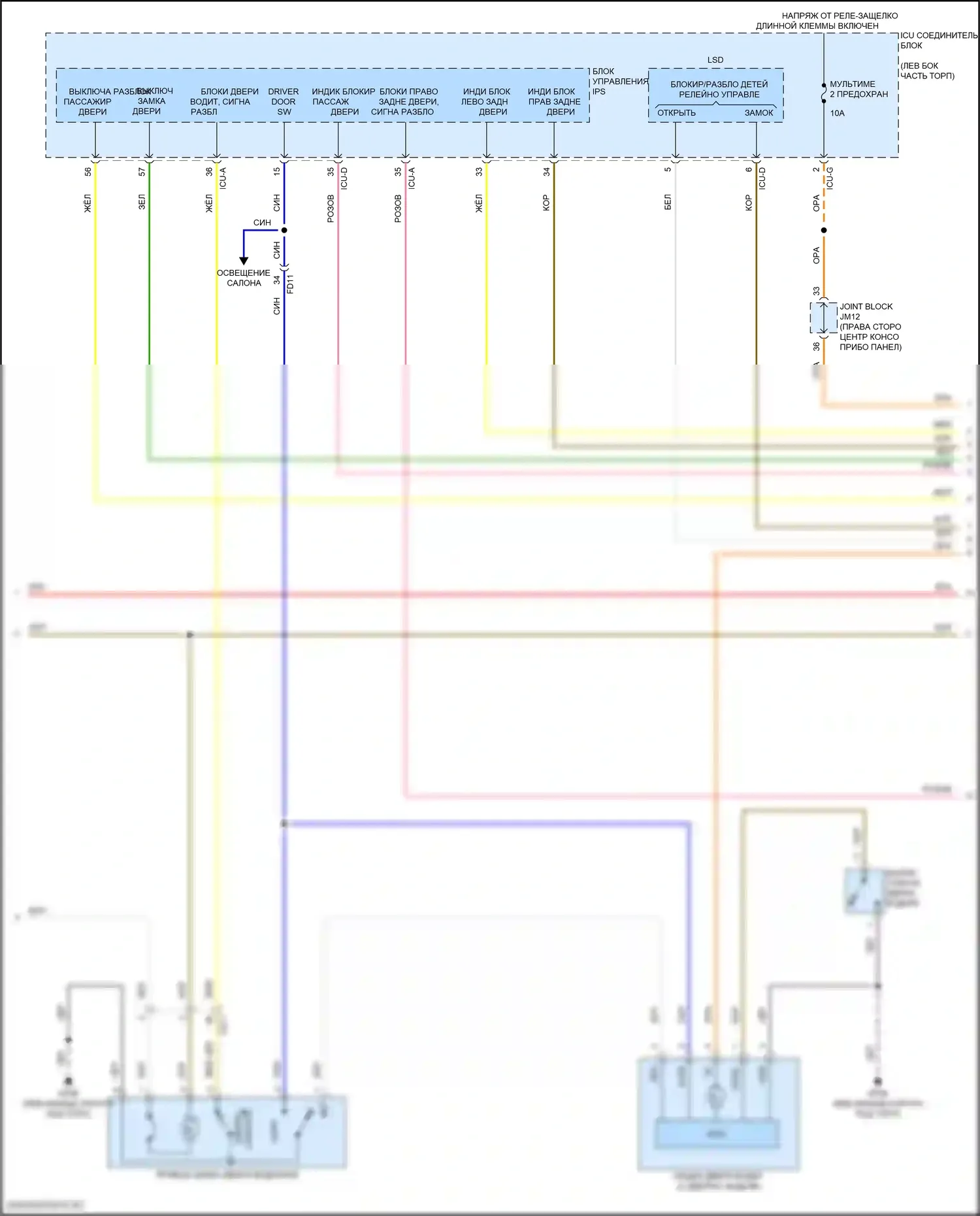 GV80 Coupe Genesis I (2023-2024): Электросхема центрального замка, без nfc (2 из 7) 