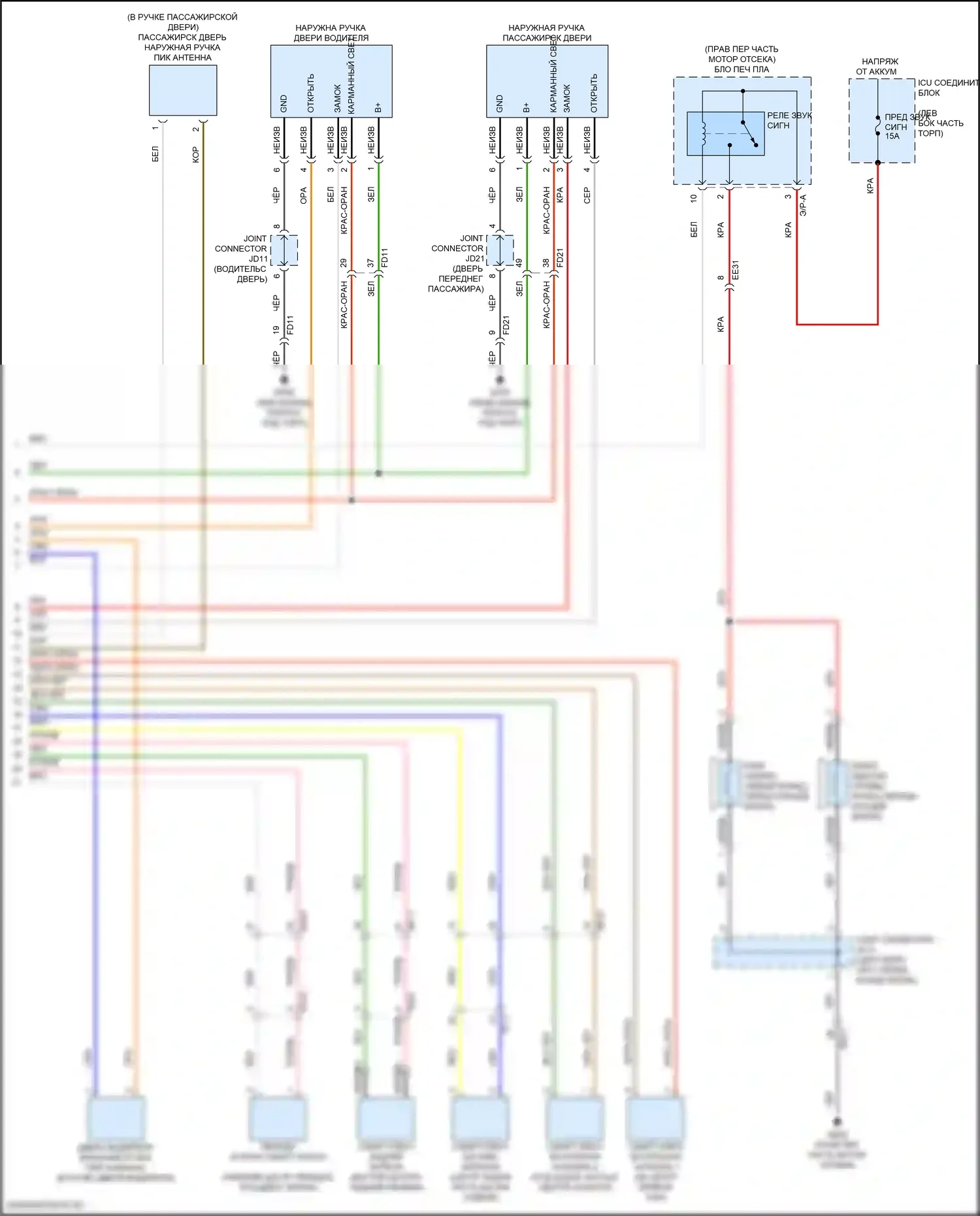 GV80 Coupe Genesis I (2023-2024): Электросхема центрального замка, без nfc (7 из 7) 