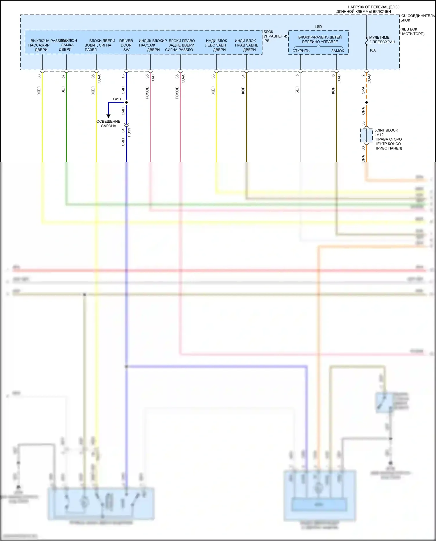 GV80 Coupe Genesis I (2023-2024): Электросхема центрального замка, с nfc (2 из 8) 