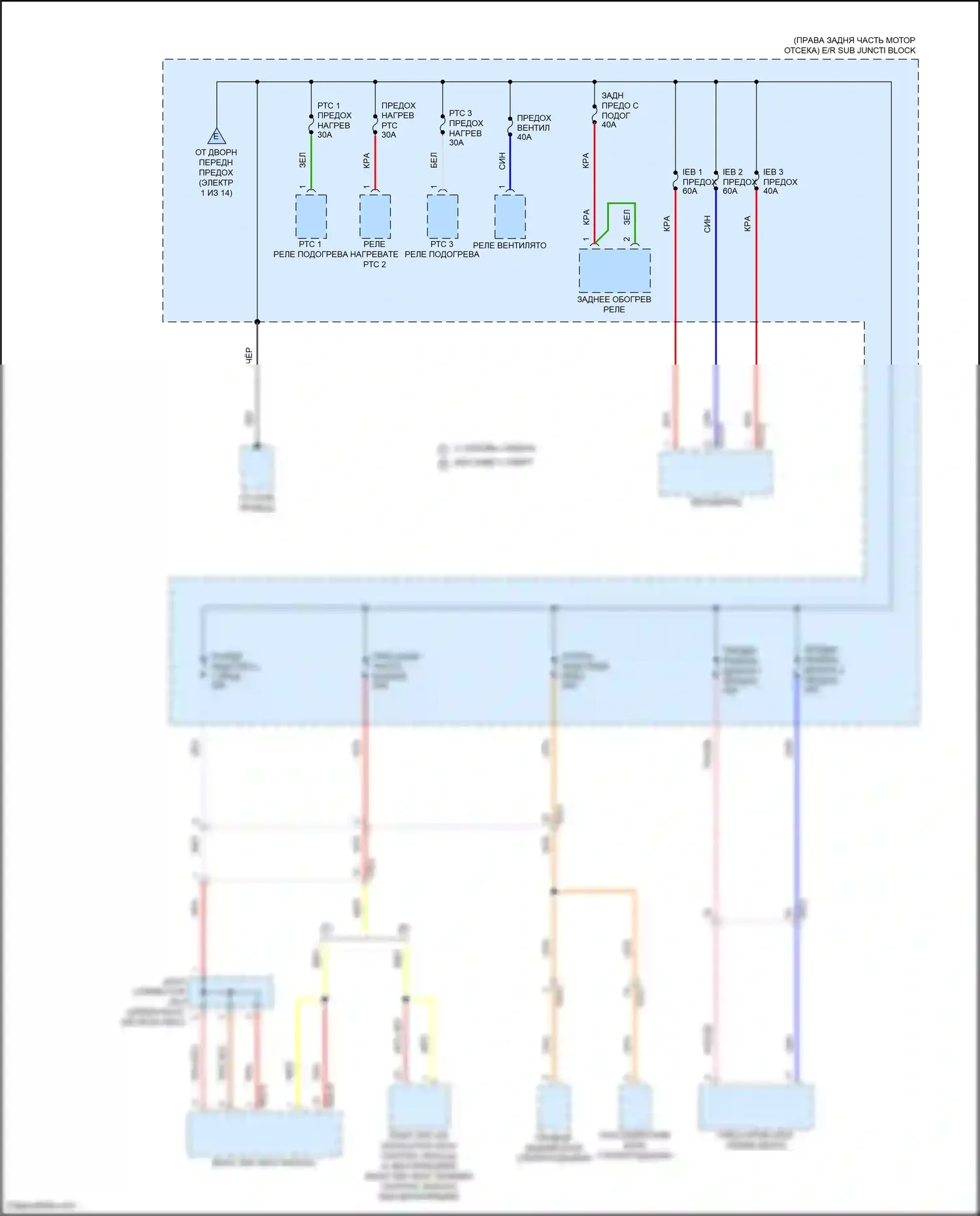 GV80 Genesis I рестайлинг (2023-2024): Электросхема блока предохранителей реле (2 из 14) 