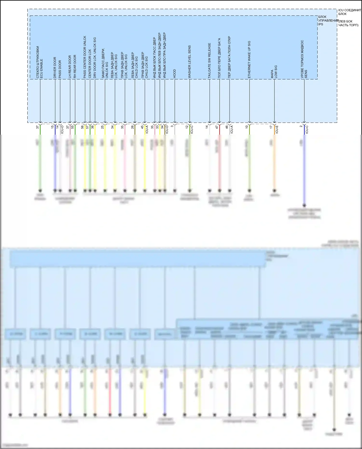 GV80 Genesis I рестайлинг (2023-2024): Электросхема блока управления ips (2 из 2) 