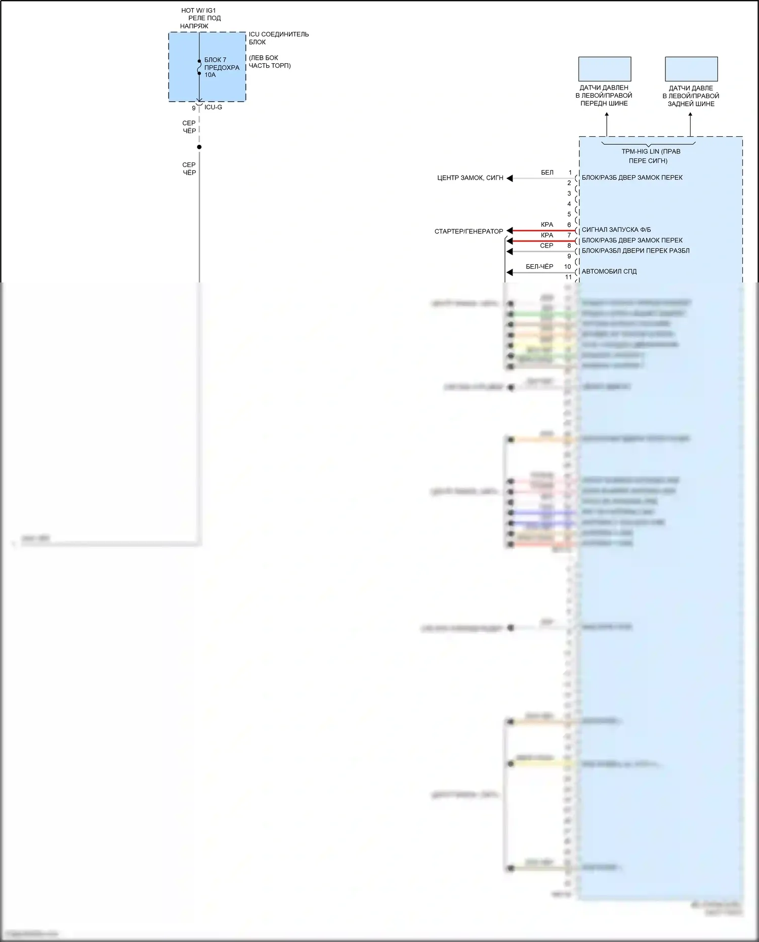 GV80 Genesis I рестайлинг (2023-2024): Электросхема блока встроенного управления (2 из 2) 