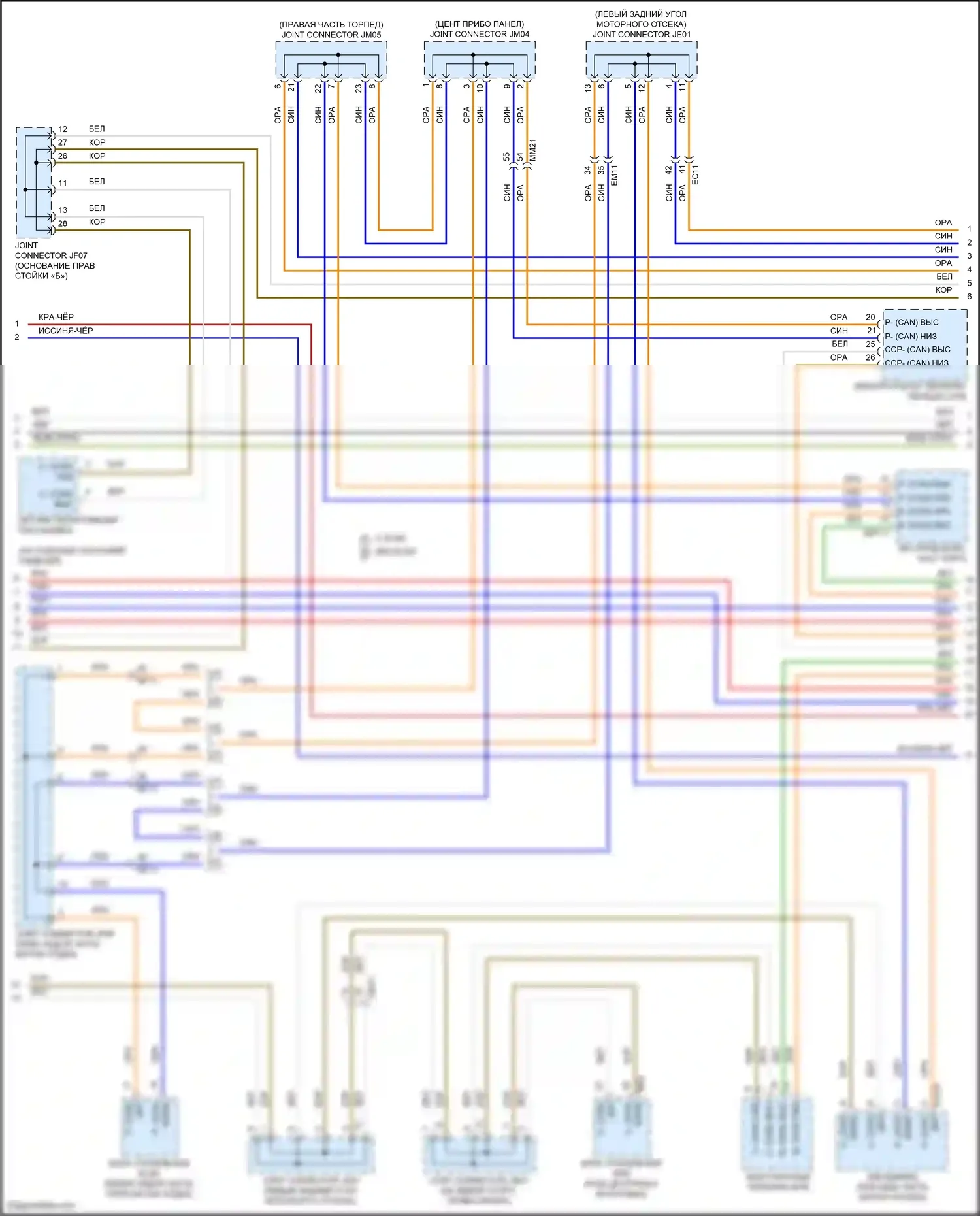 GV80 Genesis I рестайлинг (2023-2024): Can шина электросхема (3 из 10) 