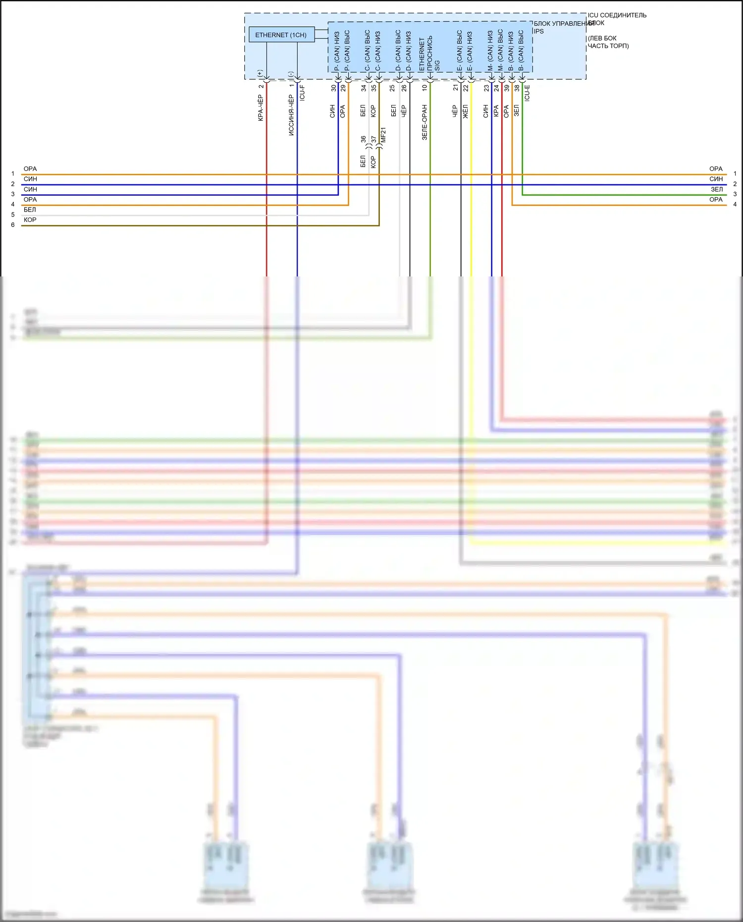 GV80 Genesis I рестайлинг (2023-2024): Can шина электросхема (4 из 10) 