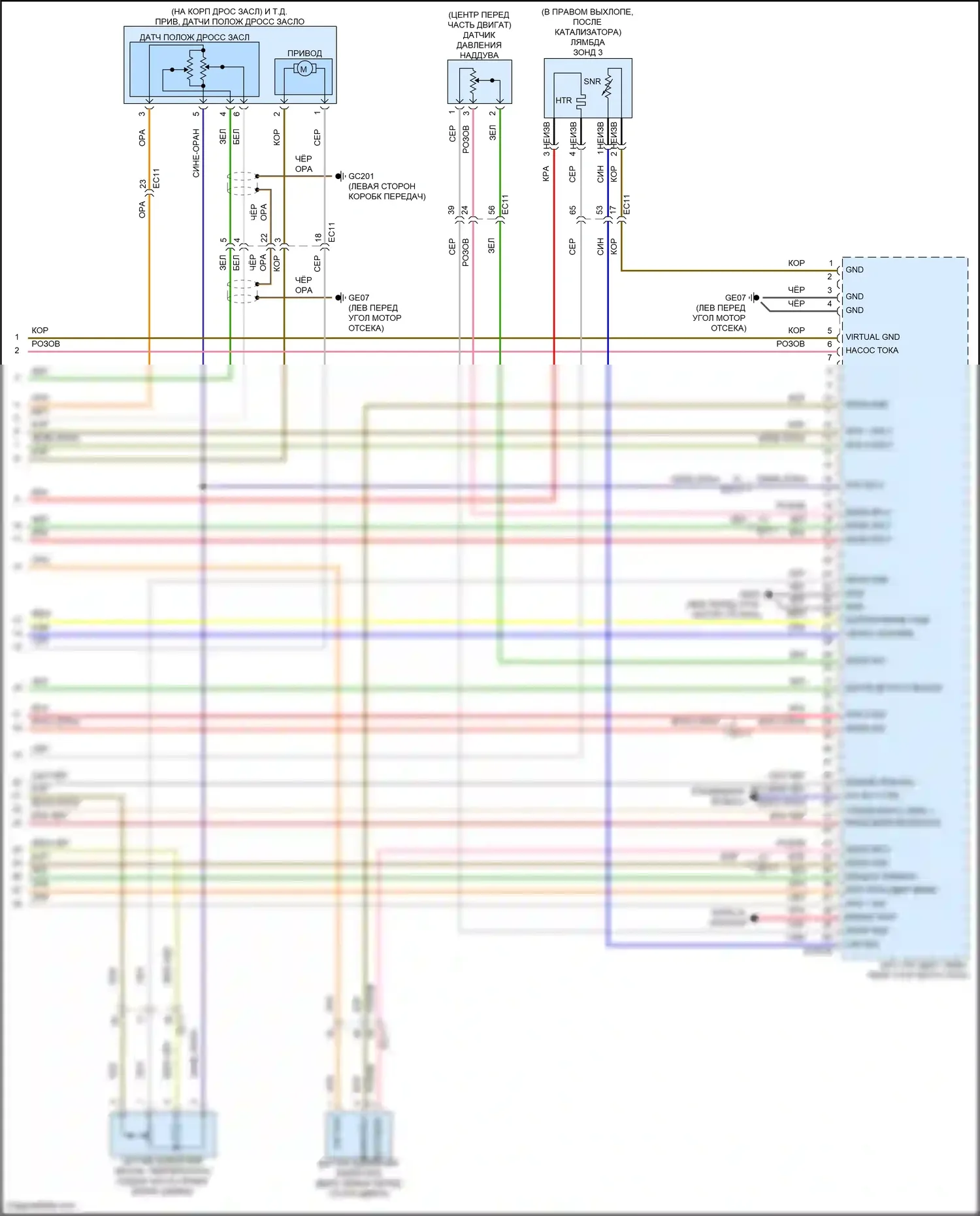 GV80 Genesis I рестайлинг (2023-2024): Электросхема двигатель 3.5л турбо, электросхема органов управления двигателем (8 из 8) 