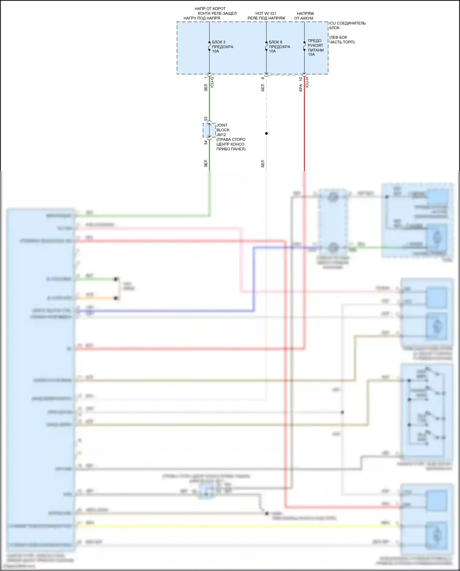 GV80 Genesis I рестайлинг (2023-2024): Электросхема рулевой колонки с силовым наклоном 